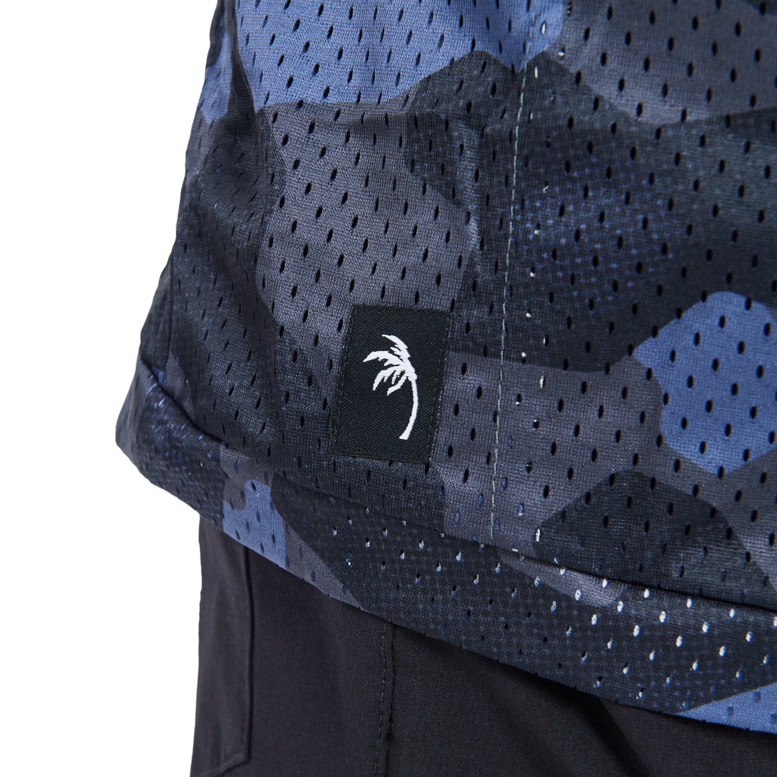 ION Bike Scrub LS men's long sleeve jersey in dark navy mesh detail view