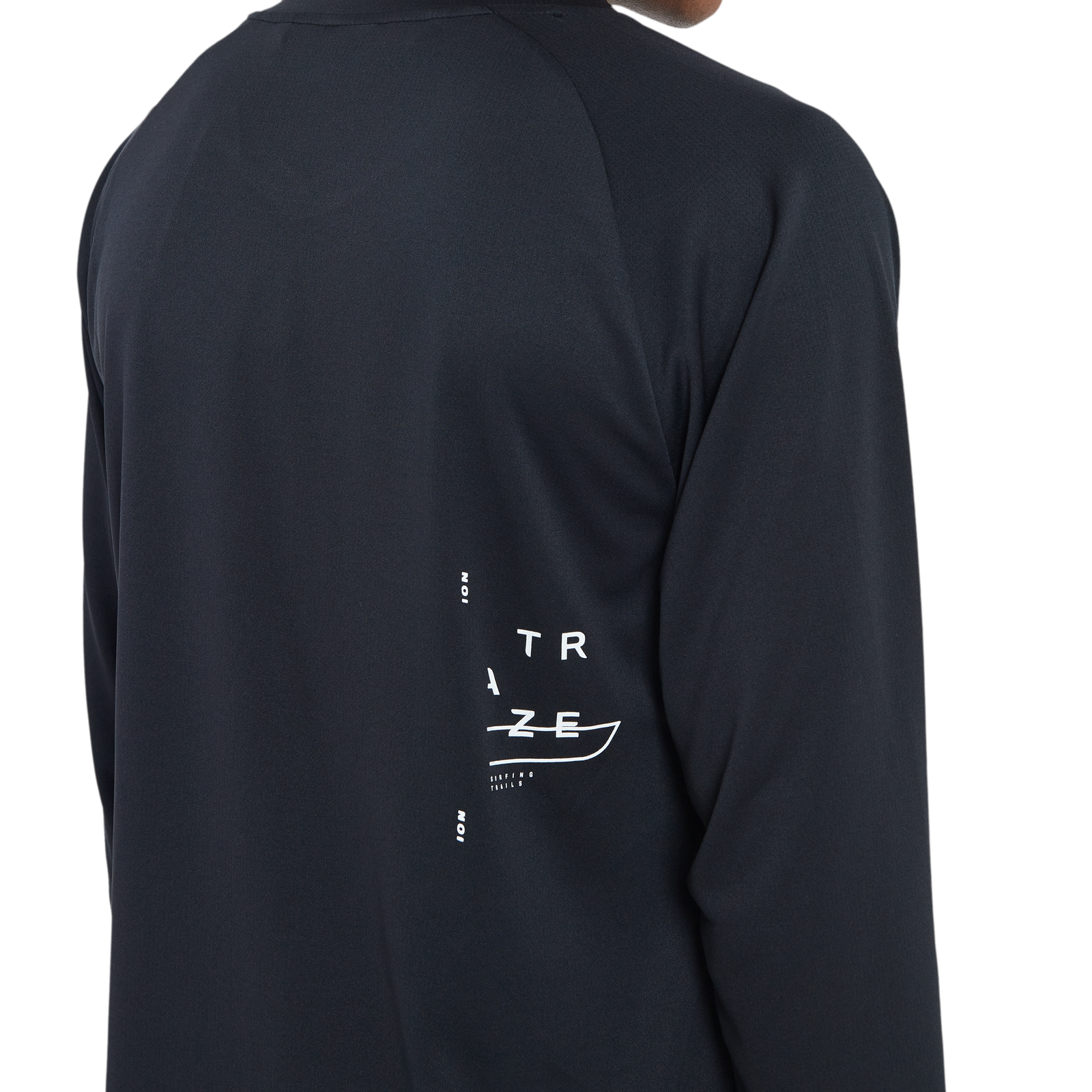 ION Traze Langarm Bike-Trikot für Herren in schwarz Rückenansicht für Mountainbike