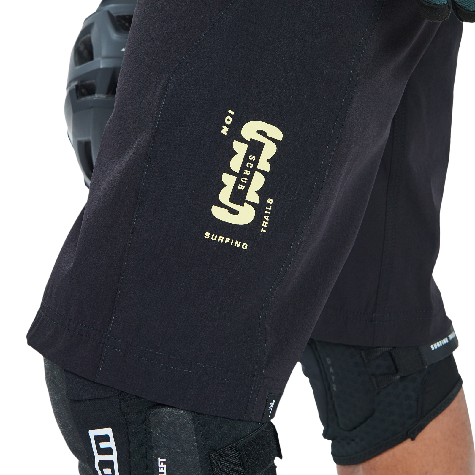 ION Bike Scrub men's cycling shorts in black for enduro and downhill mountain biking