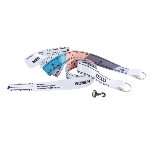 ION Harness Ergonomics Measuring Set colour-coded measuring tapes in white, cyan, salmon and grey