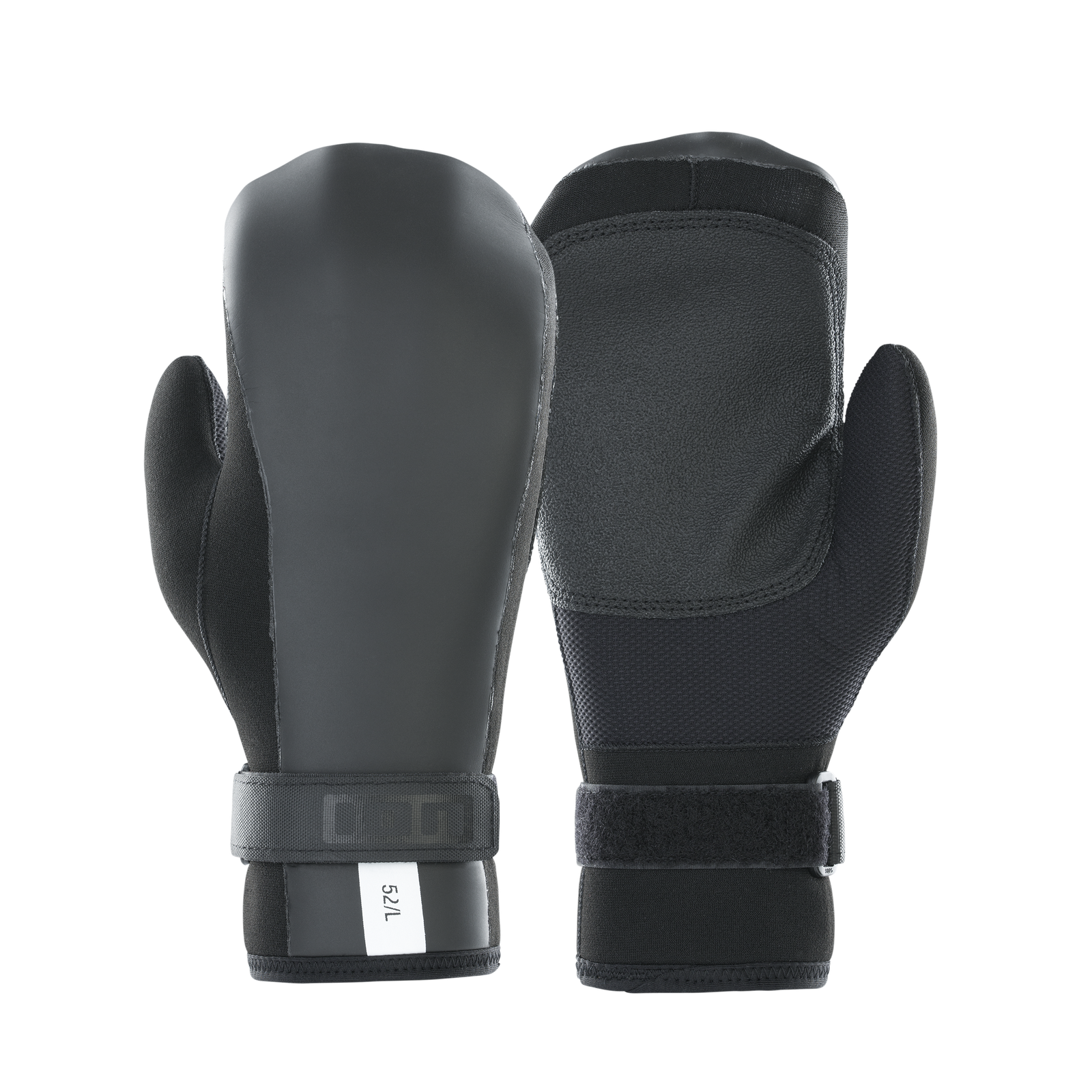 ION Arctic moufles en néoprène 5mm en noir vue avant et arrière