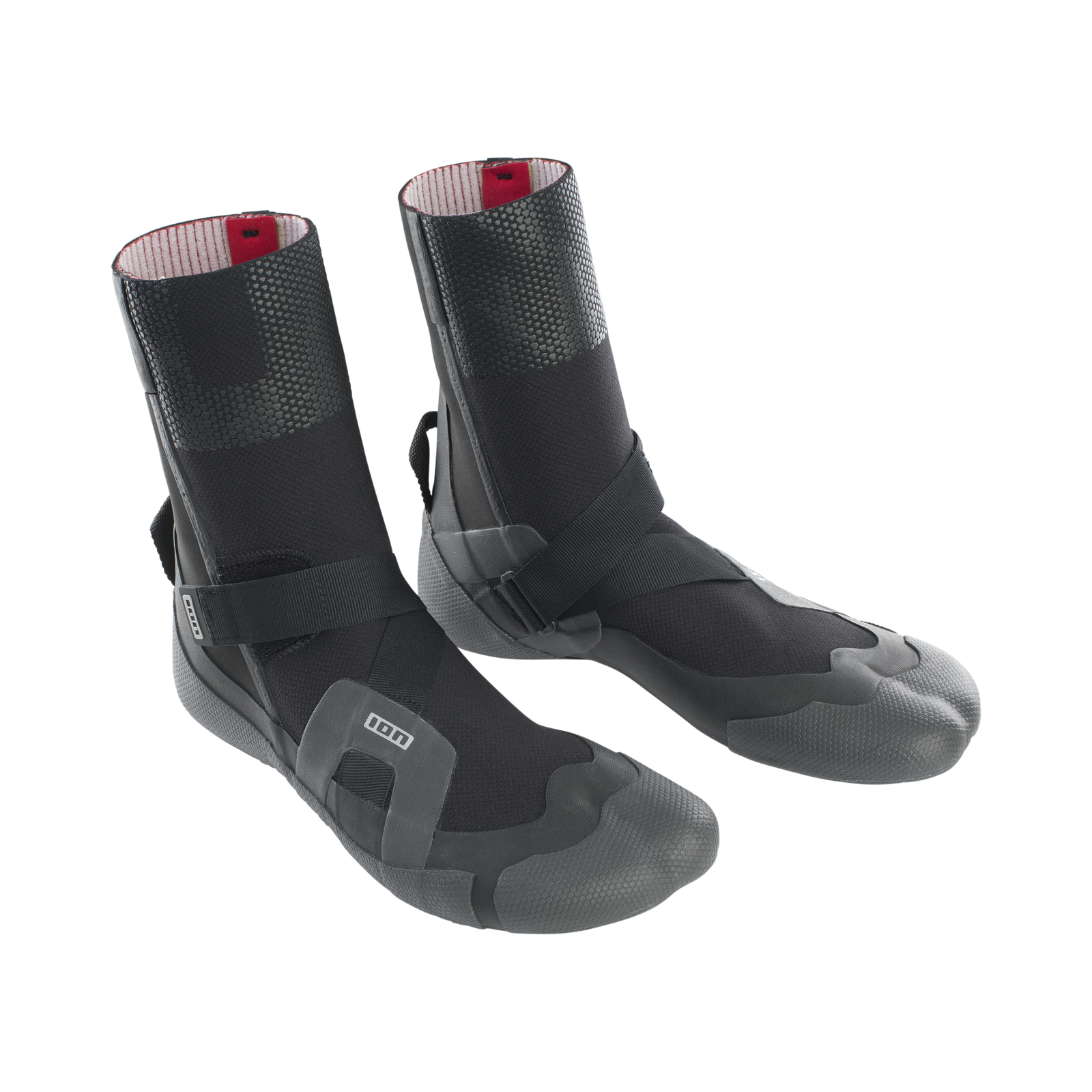ION Ballistic Boots 3/2mm neoprene boots with internal split toe in black and grey