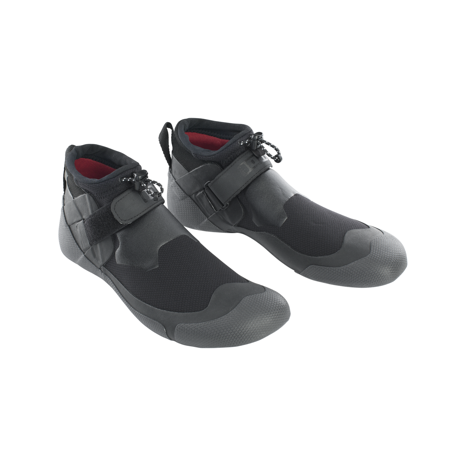 ION Ballistic 2.5 water shoes round toe in black and dark grey with velcro strap closure