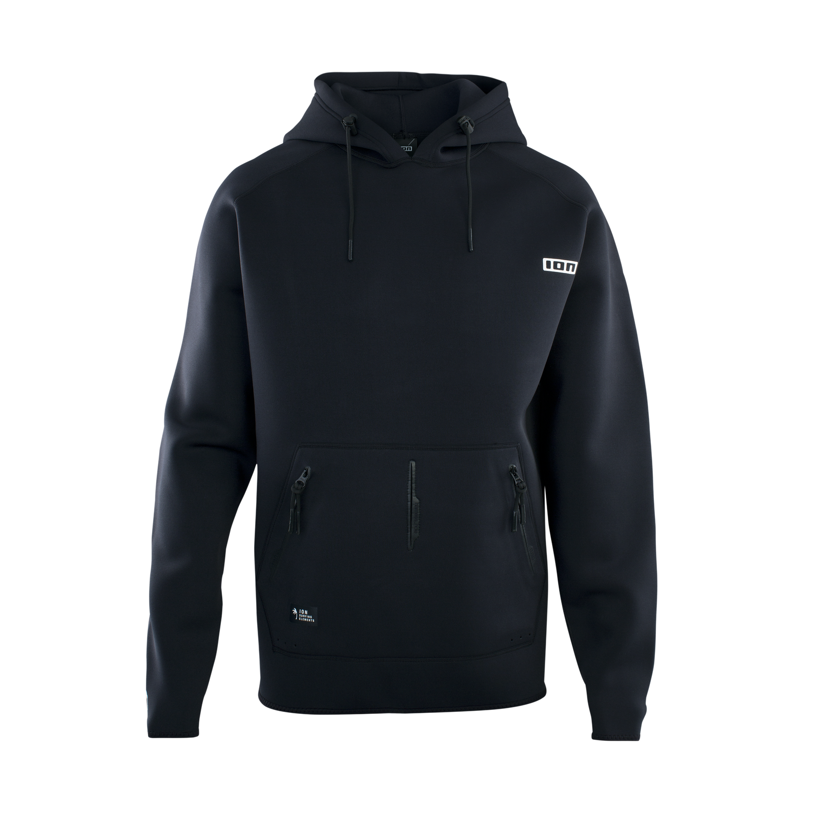 ION Neo Hoody Lite Neopren-Hoodie Herren in schwarz mit Kapuze und Fronttaschen