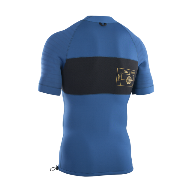 ION Neo Top 2/2 short-sleeve neoprene top men in steel blue with black back panel