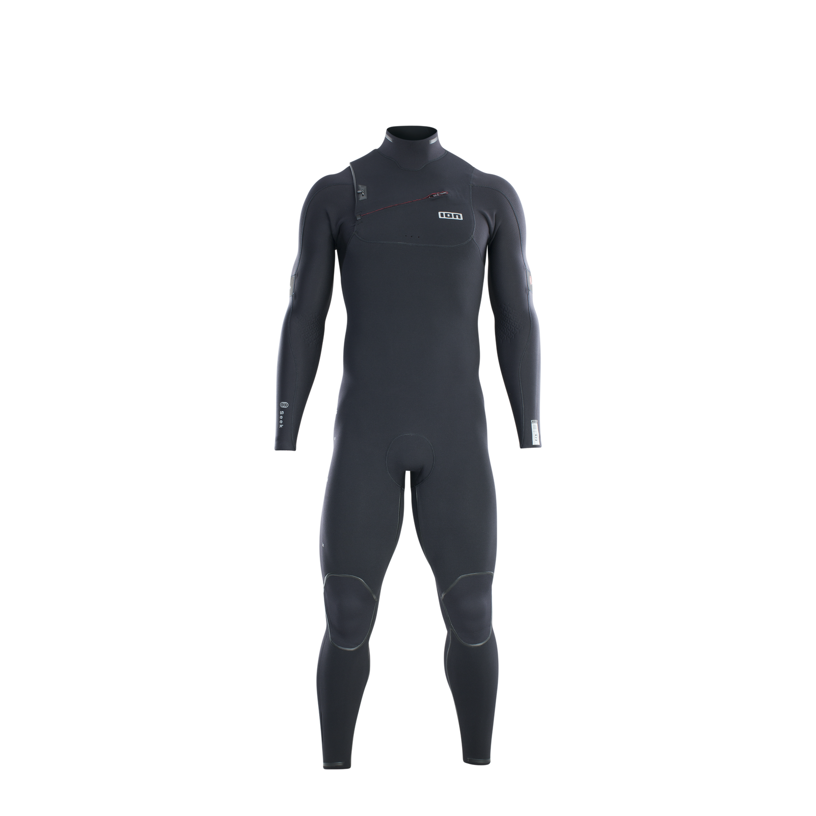 ION Seek Select 4/3mm front-zip fullsuit wetsuit in dark charcoal