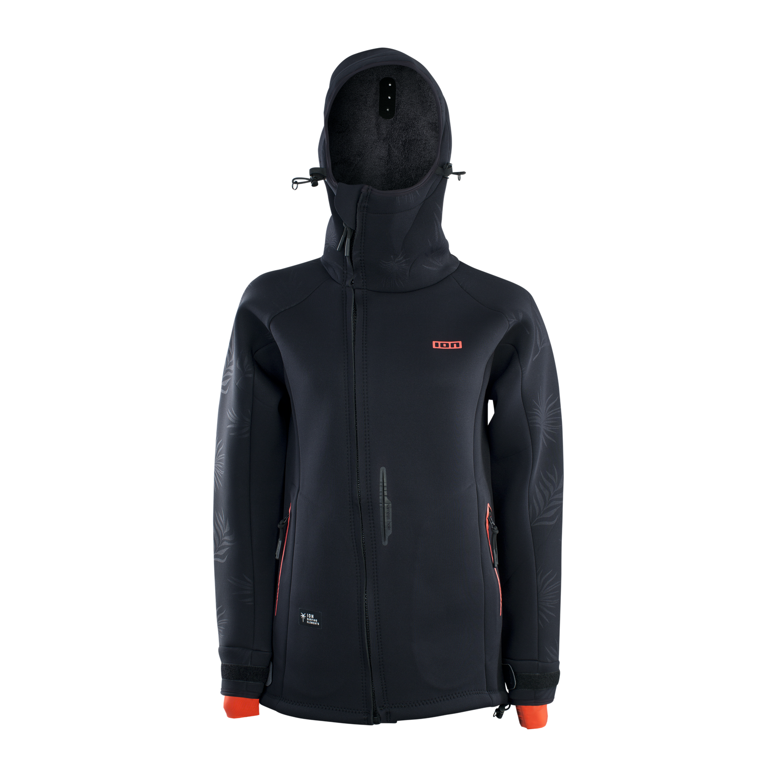 ION Water Neo Shelter Jacket Amp casaco de neoprene feminino 2 mm em preto e laranja