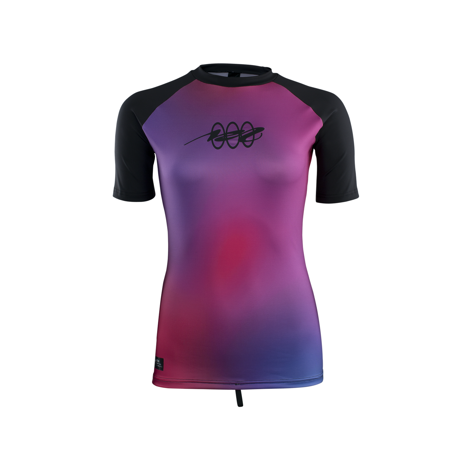 ION Lizz Rashguard Kurzarm Damen in lila, magenta und schwarz