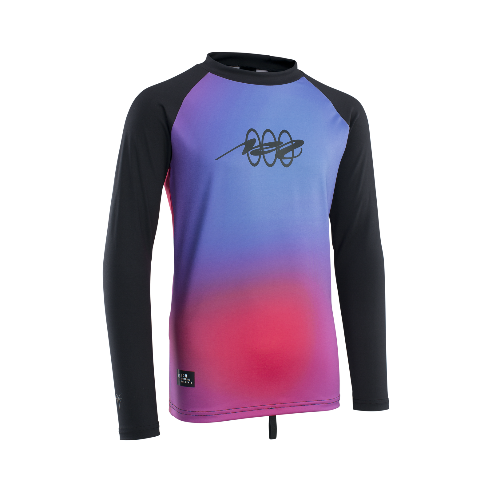 ION Capture rashguard manica lunga bambina in sfumatura blu-viola-rosa e nero