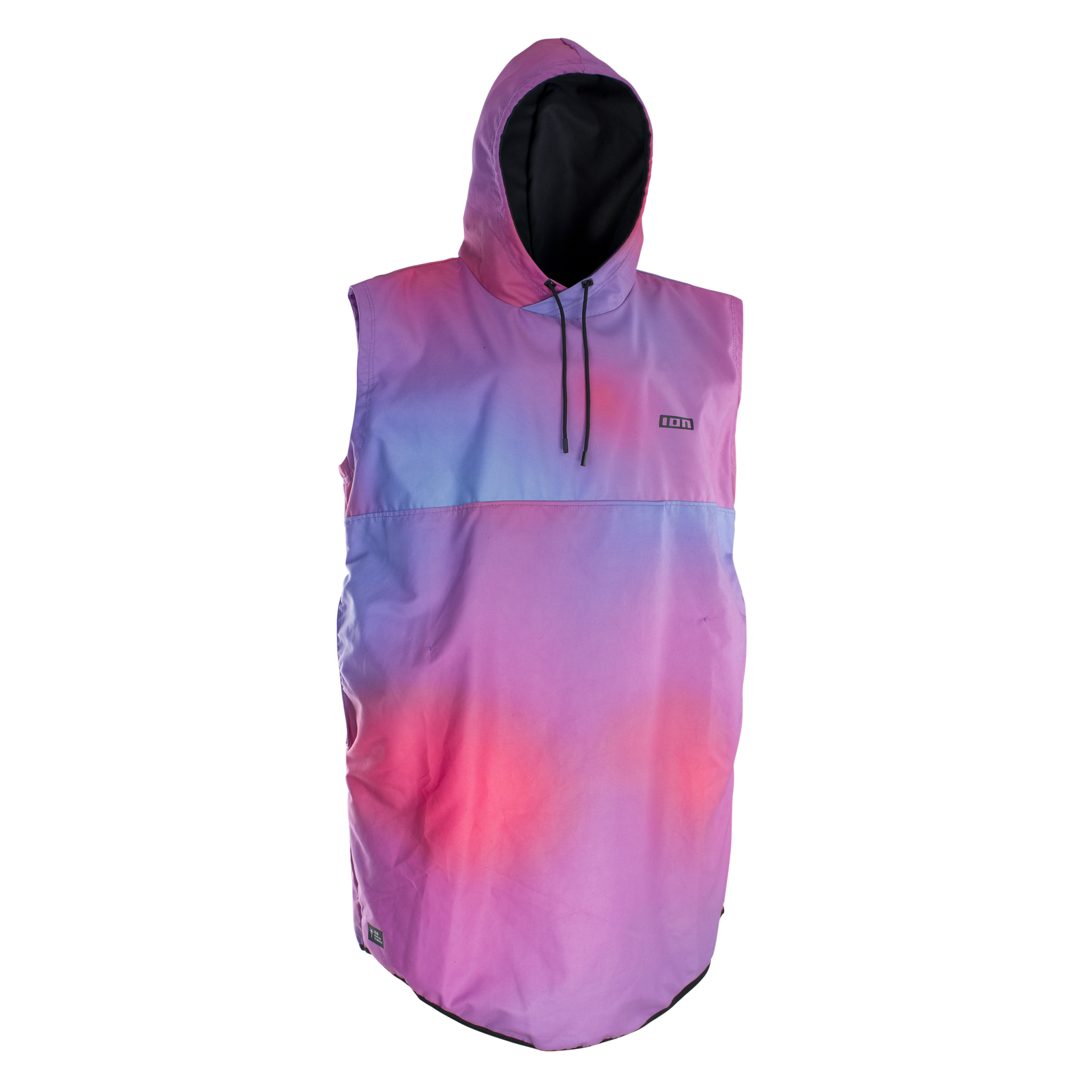 ION Poncho Select women's hooded poncho in purple and pink gradient