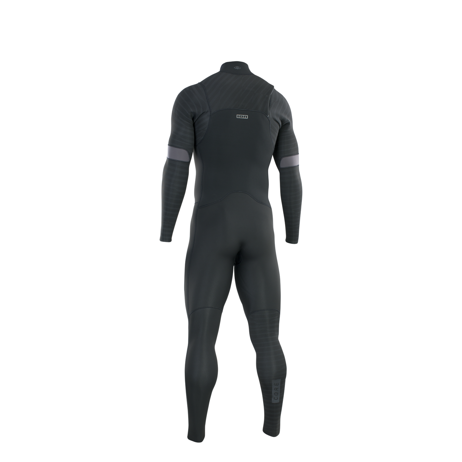 ION Seek Core 3/2mm front-zip fullsuit in black — back view