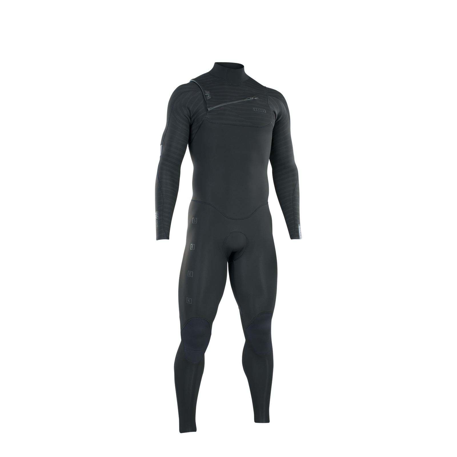 ION Seek Core 3/2mm front-zip fullsuit wetsuit in black