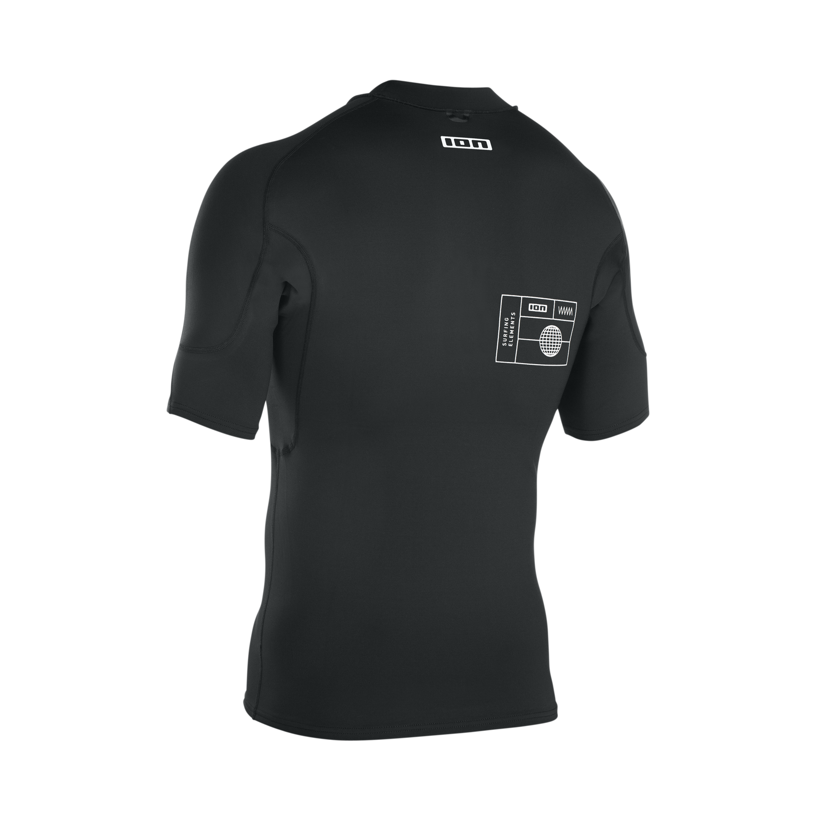 ION Thermo Top SS men short-sleeve UV-protection top in black, back view