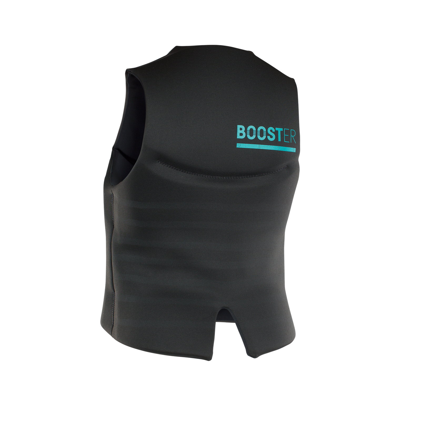 ION Booster 50N front-zip impact vest unisex in black and teal – back view
