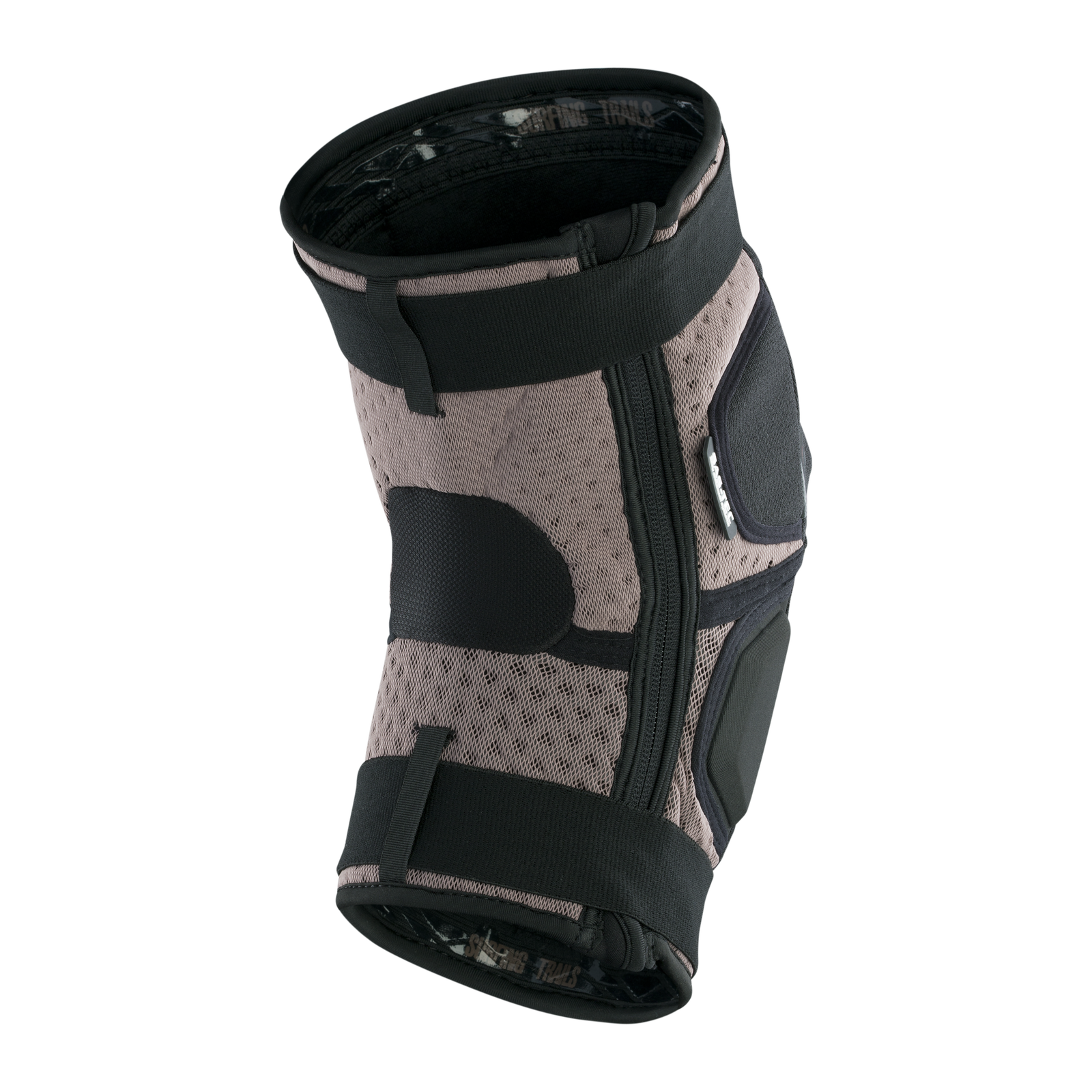 Genouillères ION K-Pact Zip en noir et gris taupe avec protection SAS-TEC niveau 2 et zip Quick_E
