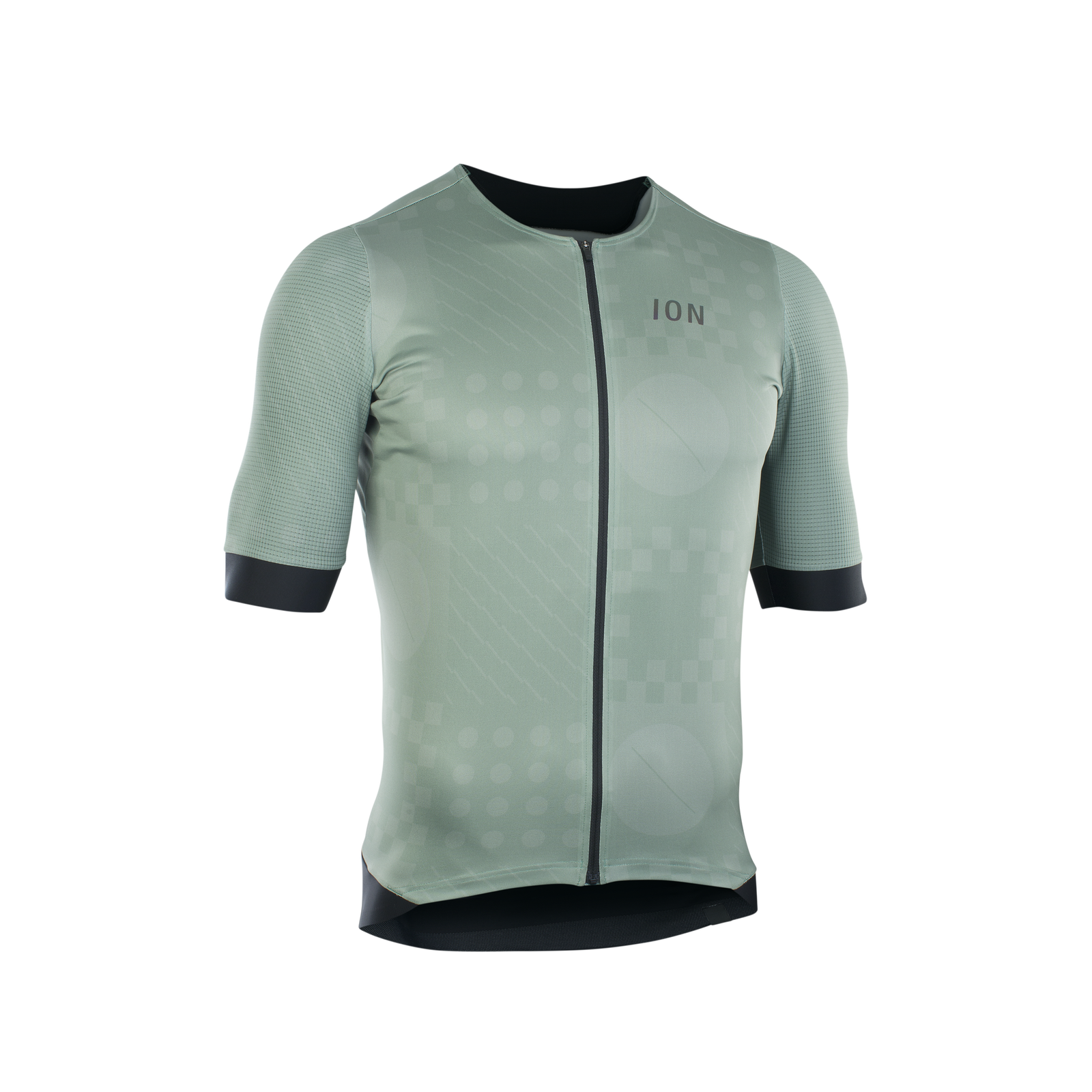 Maillot de cyclisme manches courtes ION Bike VNTR Amp homme en vert sauge pour gravel et VTT