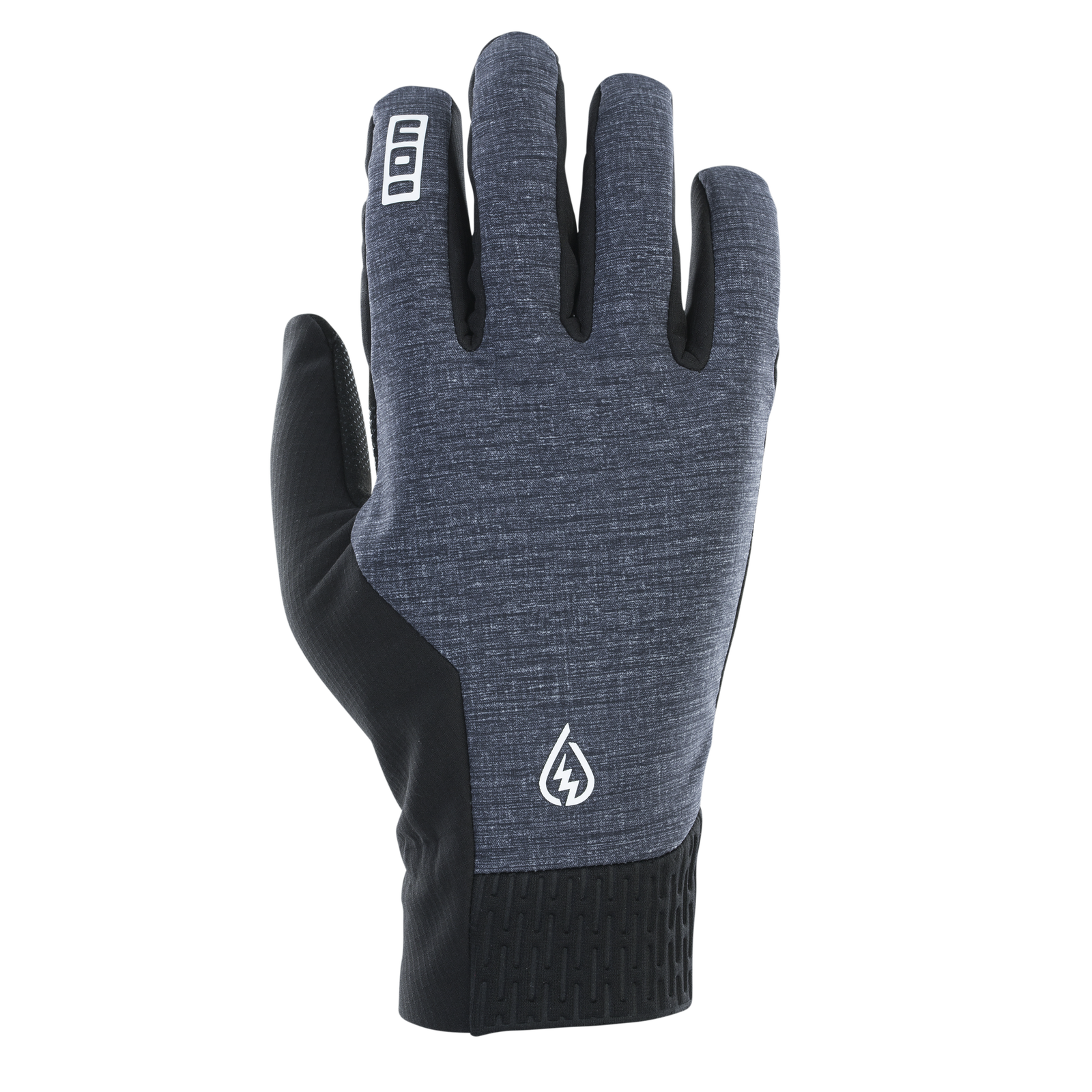 ION Bike Shelter Amp Hybrid full-finger cycling glove in dark grey and black