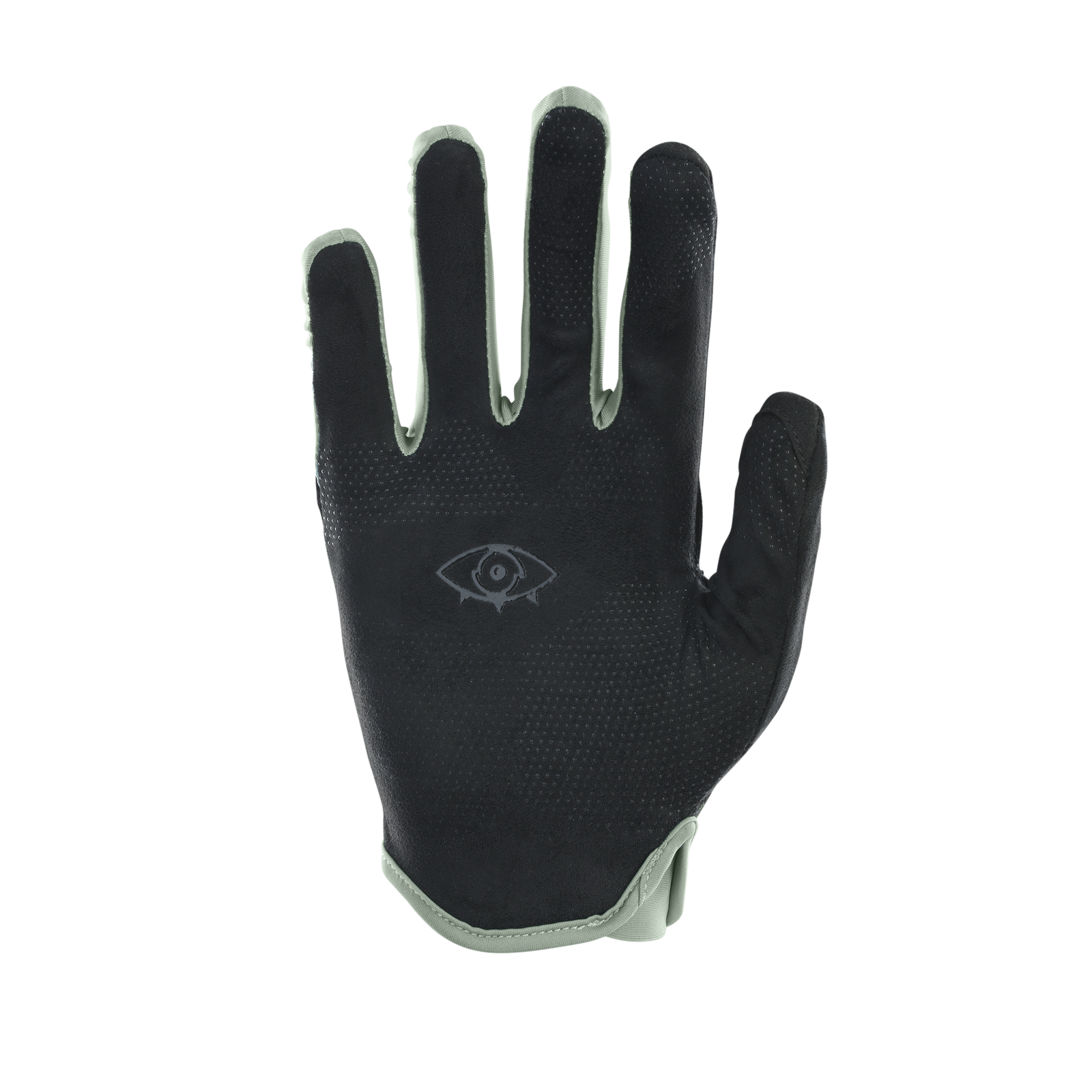 Gant vélo ION Bike Seek Select doigts complets en noir charbon et vert sauge avec paume grip silicone