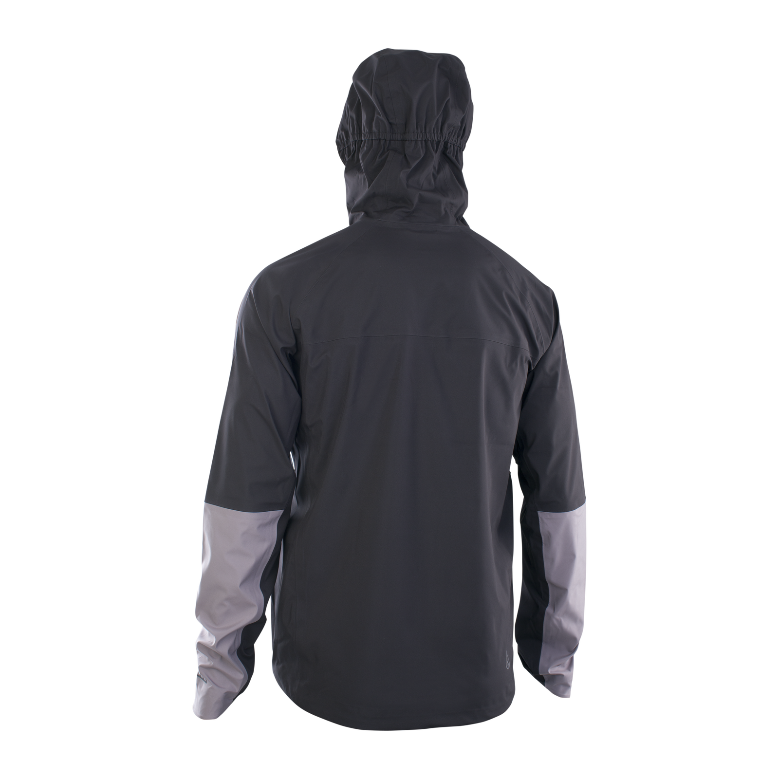 ION Bike Shelter 3L men's cycling jacket in black and grey for mountain biking – back view