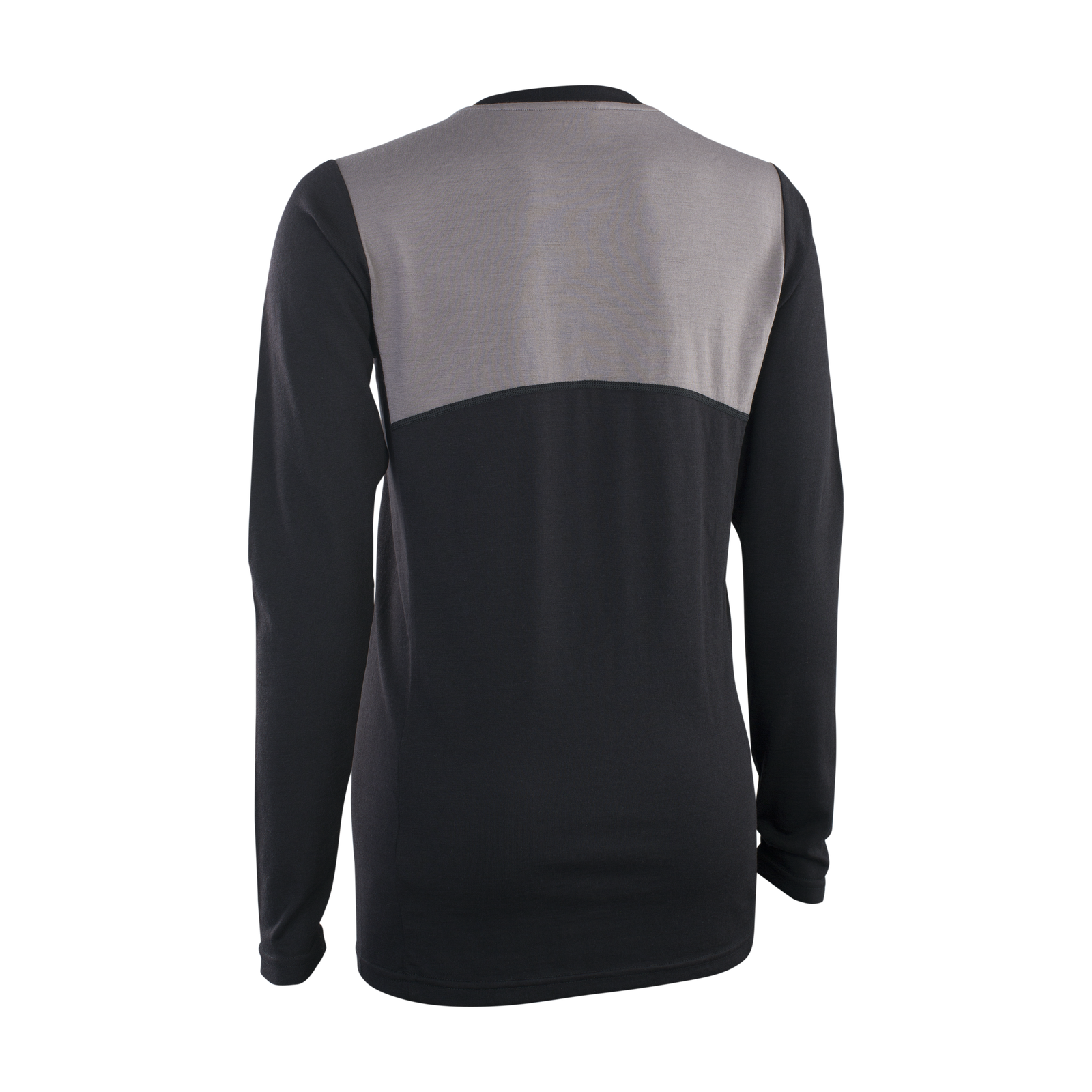 ION Bike Baselayer Tee LS Merino Damen Langarm-Unterziehshirt in schwarz und grau für Radfahren