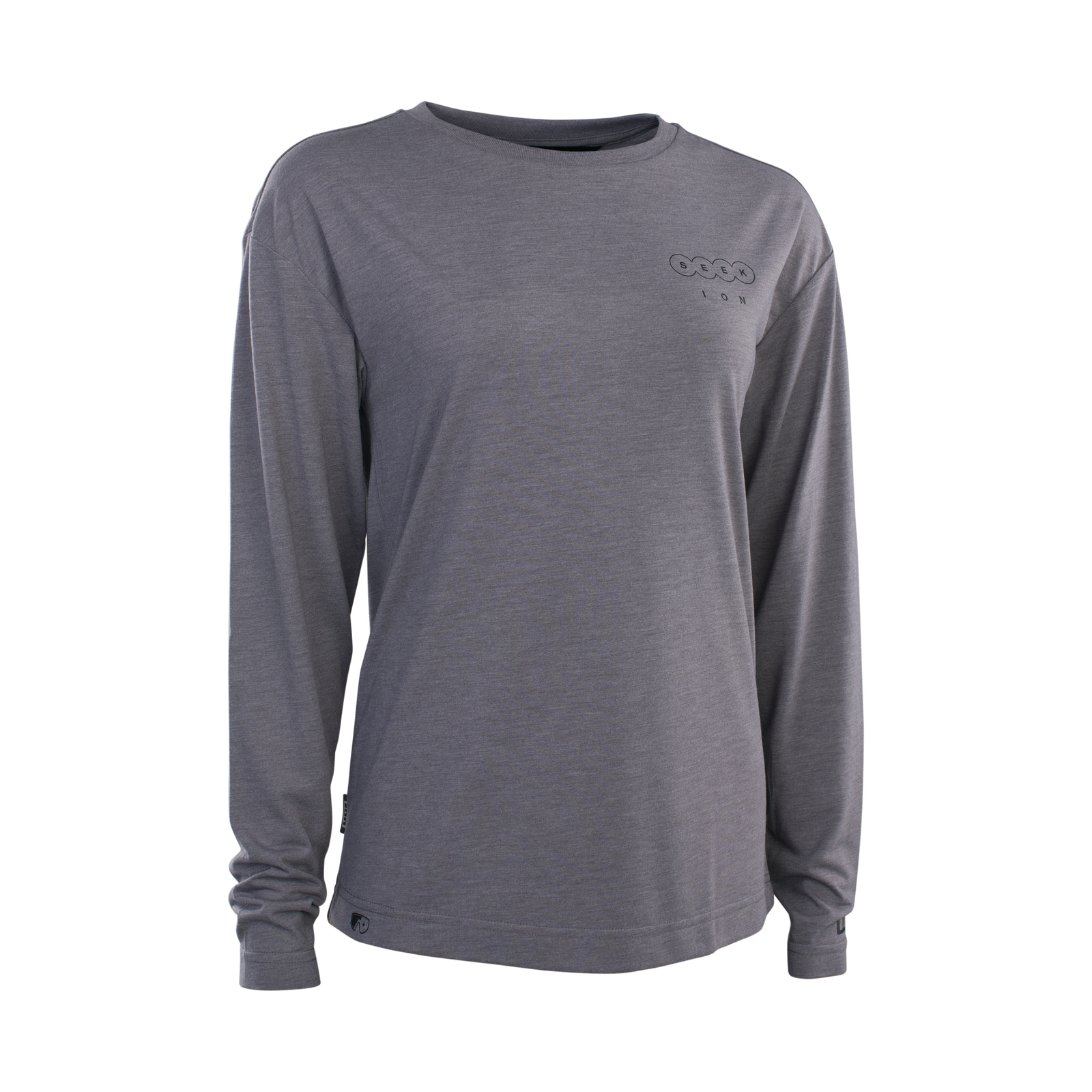 ION Seek Amp Damen Langarm-Radtrikot in anthrazit für Mountainbike und Trail