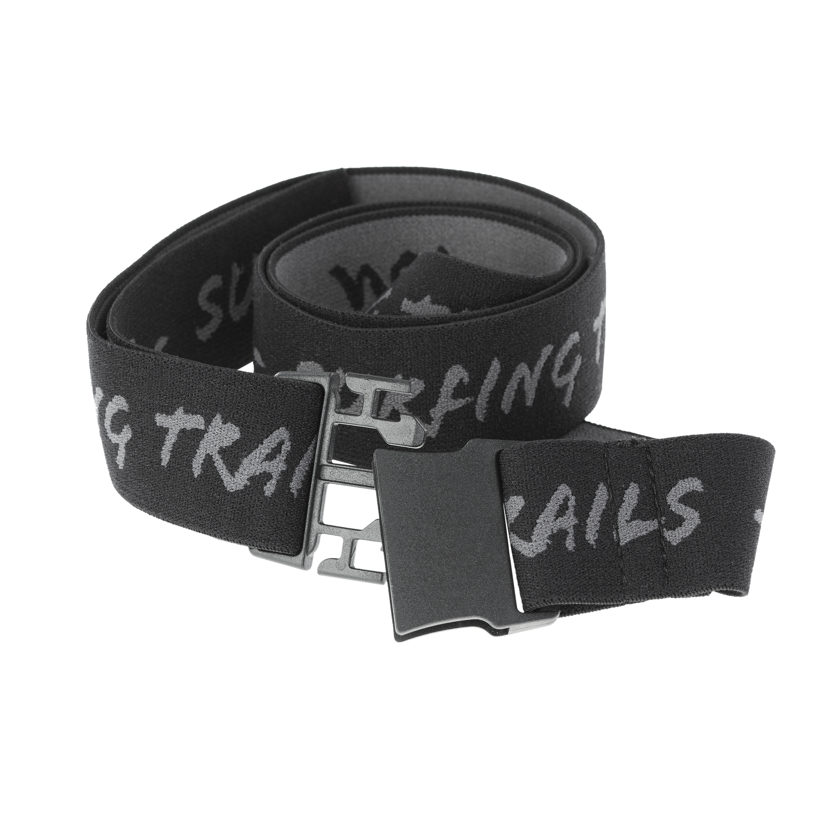 ION Logo belt Onesize in black with grey print and quick-release buckle