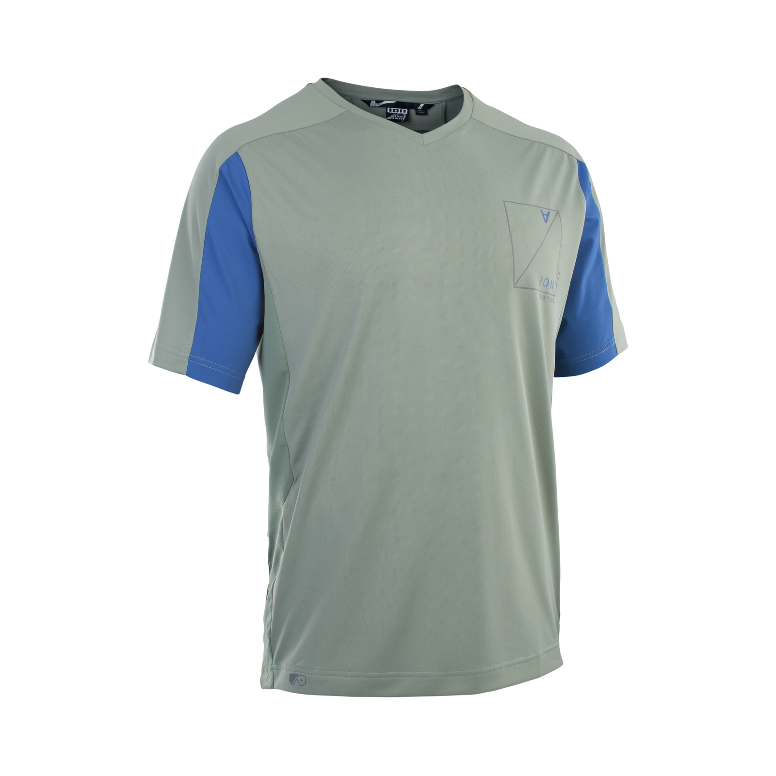 ION Traze Amp Bike-Jersey Kurzarm in grau und blau für Mountainbiker