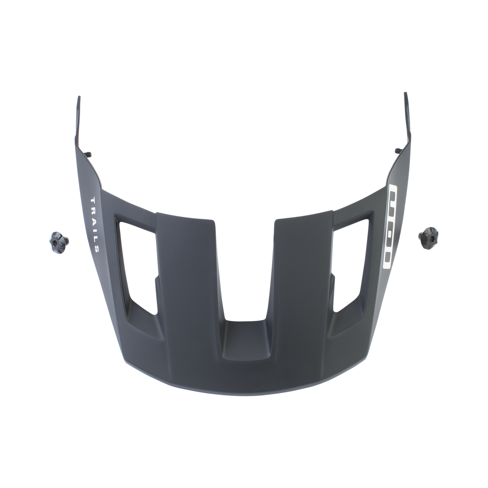 ION Bike Helmet Visor Traze spare part Onesize in dark charcoal grey with mounting screws