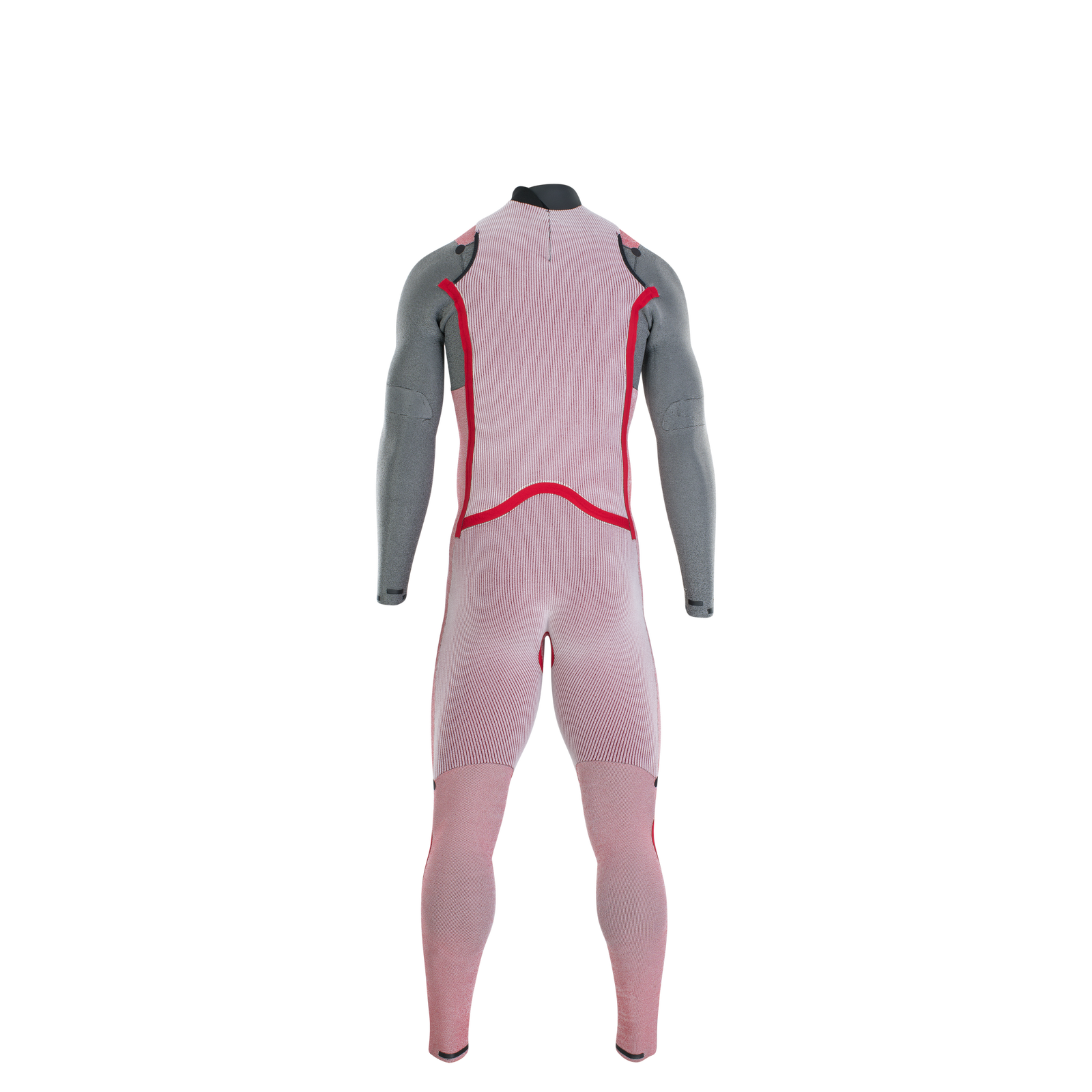 ION Seek Amp combinaison intégrale néoprène 5/4mm zip dorsal en rose et gris vue dos