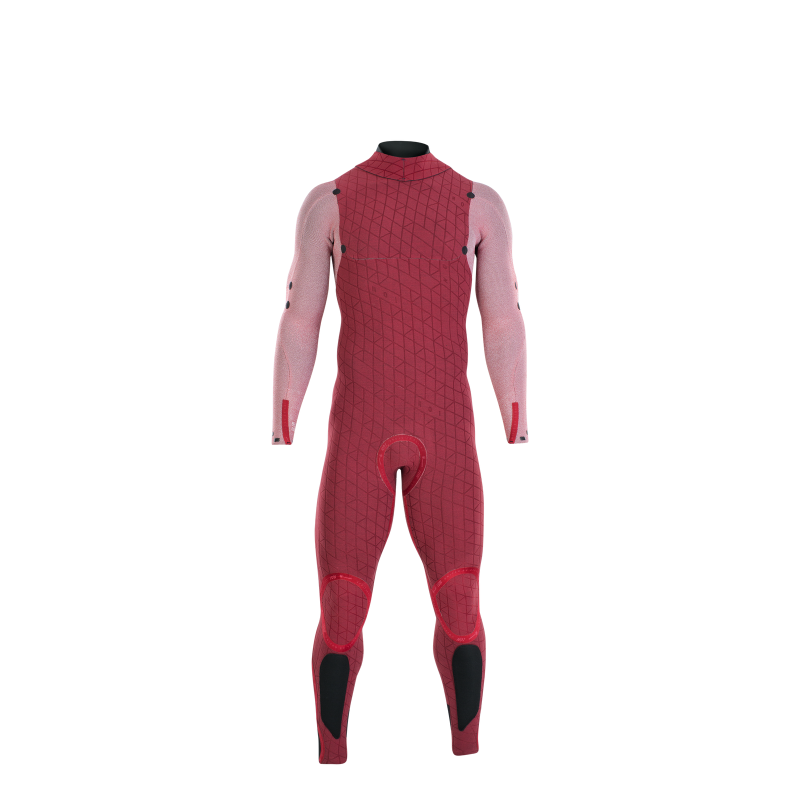 ION Seek Select 4/3mm back-zip fullsuit in raspberry red and blush pink