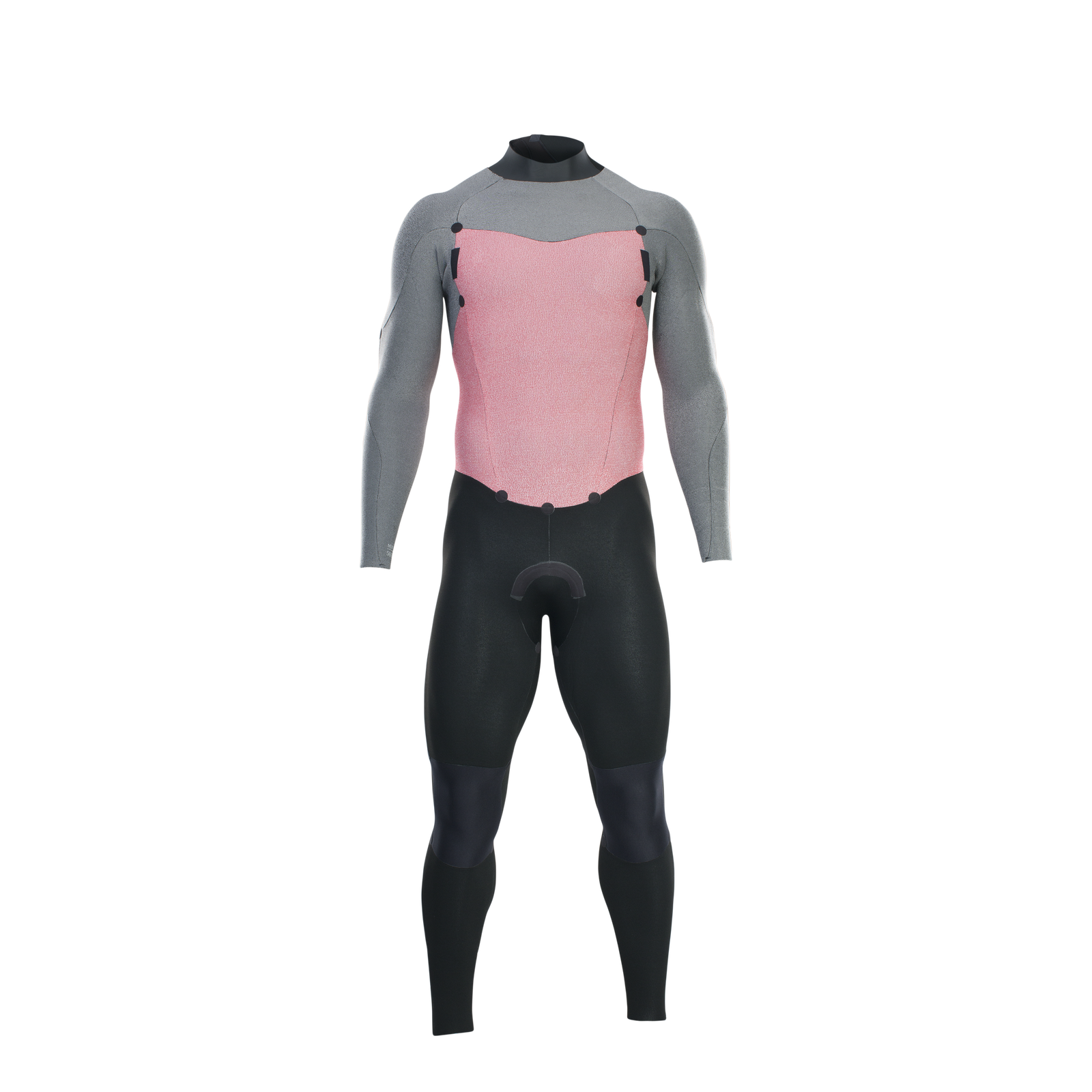 Combinaison ION Element 3/2mm zip dorsal en gris foncé, gris et rose poudré