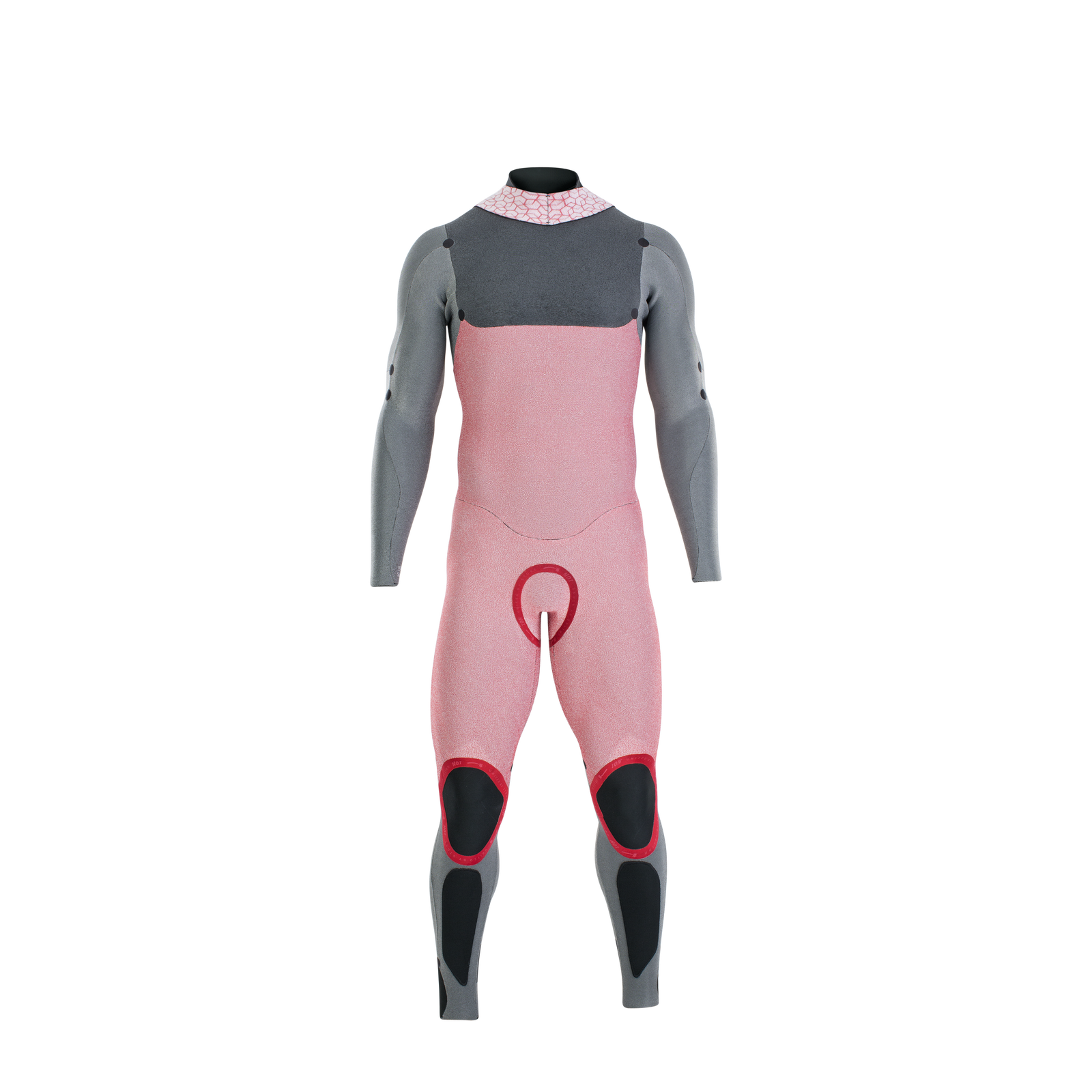 ION Seek Core 4/3mm back-zip fullsuit in dusty rose and charcoal grey