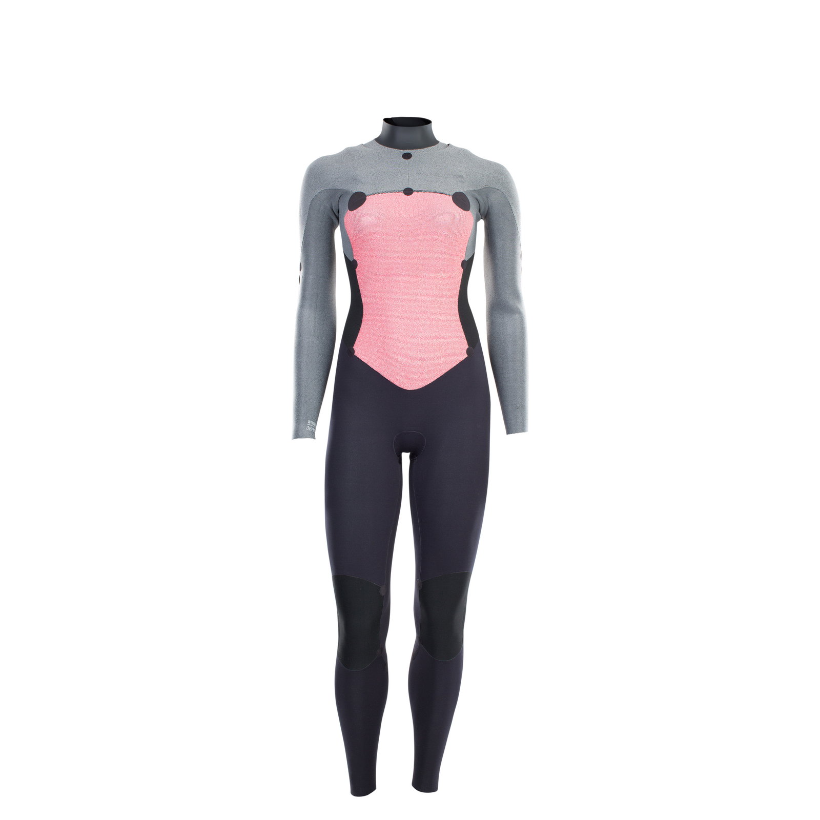 ION Element 4/3mm Frontzip Neoprenanzug Damen in anthrazit, grau und lachs