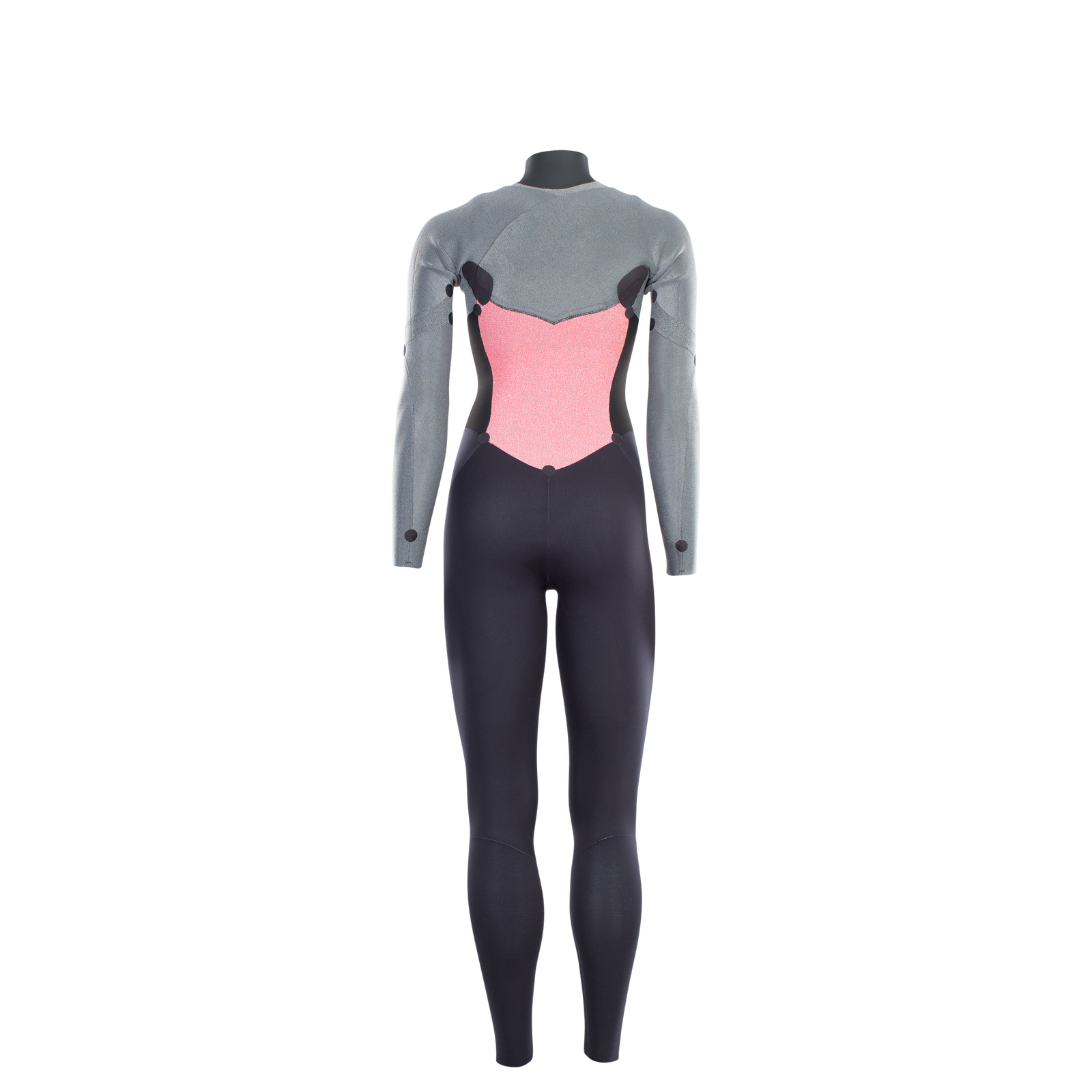 ION Element fato de neoprene feminino 3/2mm com fecho frontal em preto, cinzento e rosa empoeirado