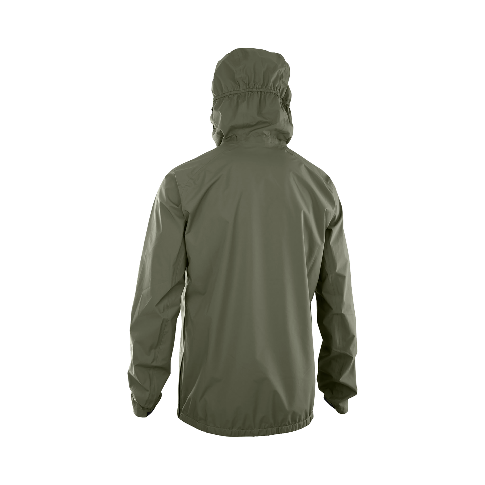 ION Bike Shelter 2.5L anorak cycling jacket unisex in olive back view for mountain biking