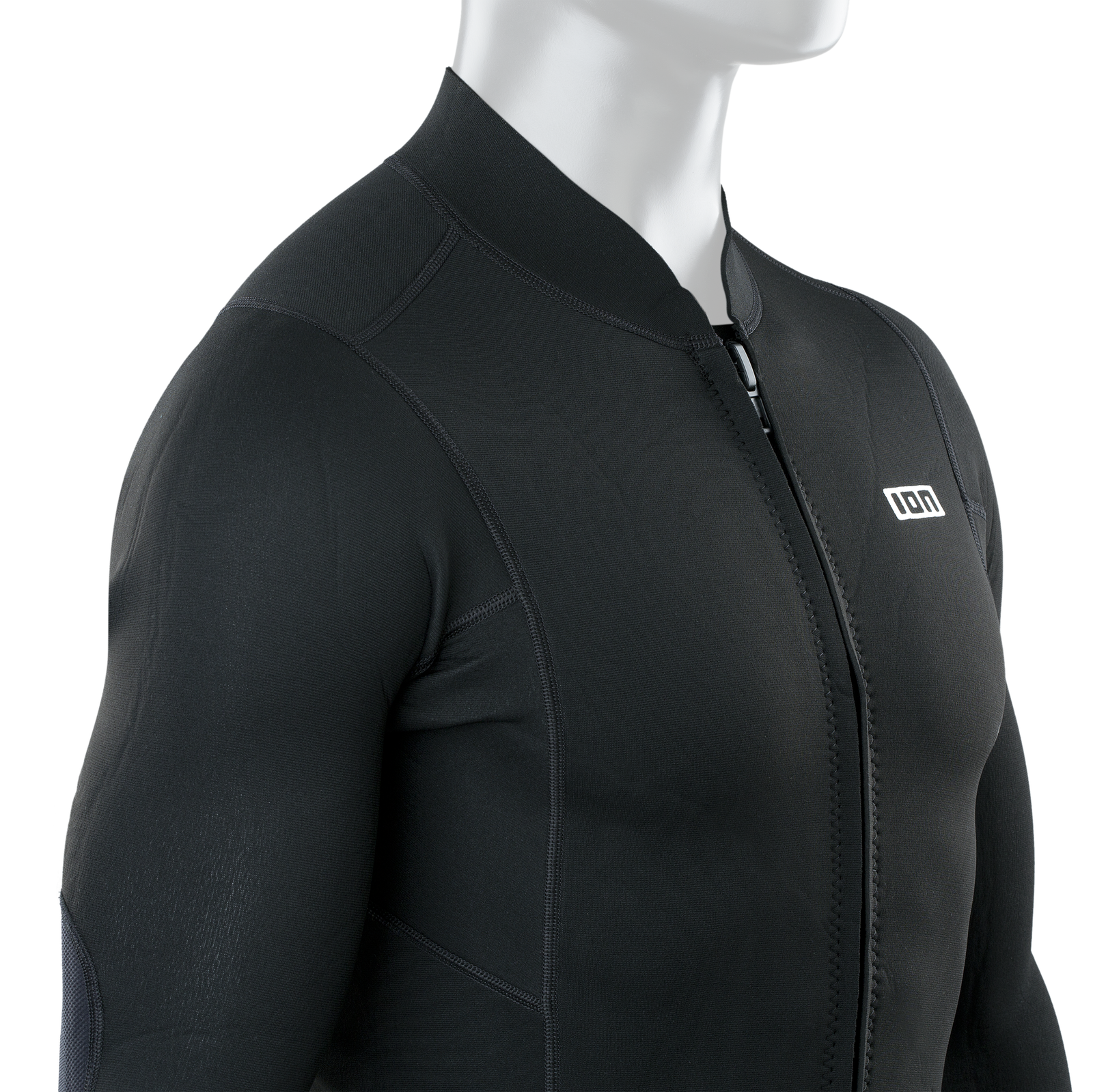 ION Neo Zip Top 2/1mm neoprene protection top men in black with elbow reinforcement