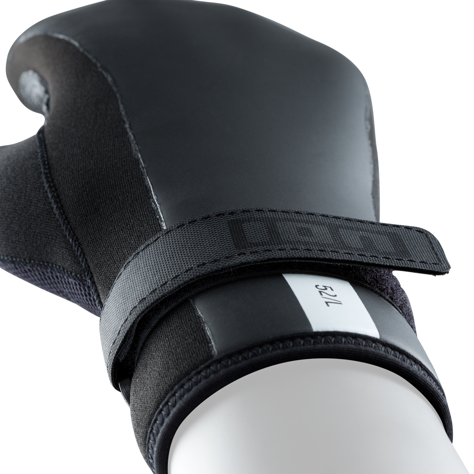 Gants en néoprène ION Arctic 5mm en noir avec fermeture velcro au poignet, taille 52/L