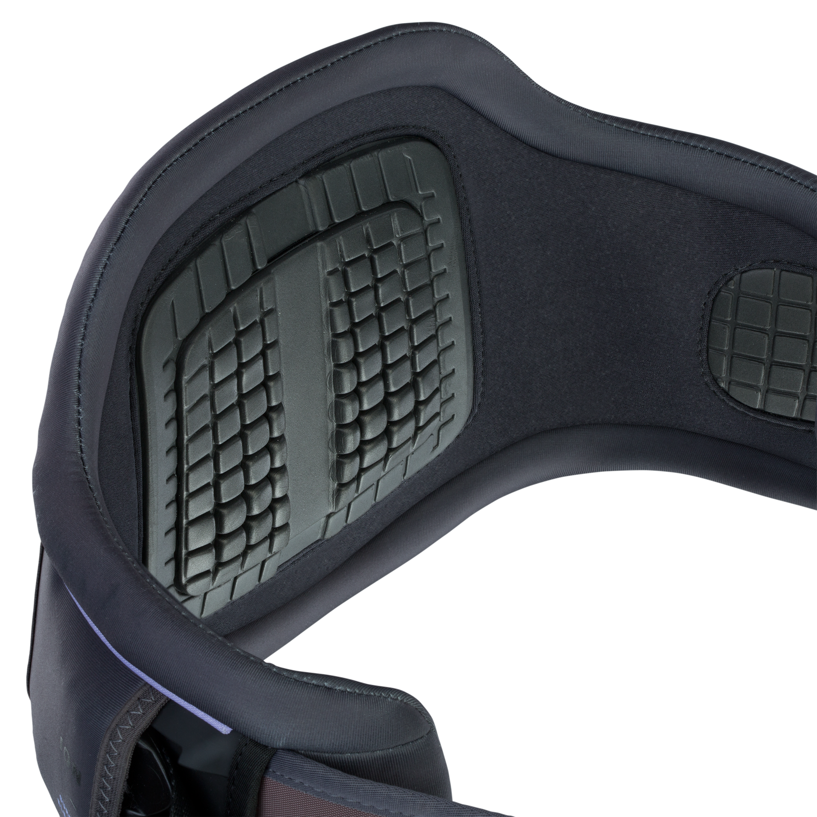 ION Nova women's kite waist harness in black – Ergo_Pad back support detail