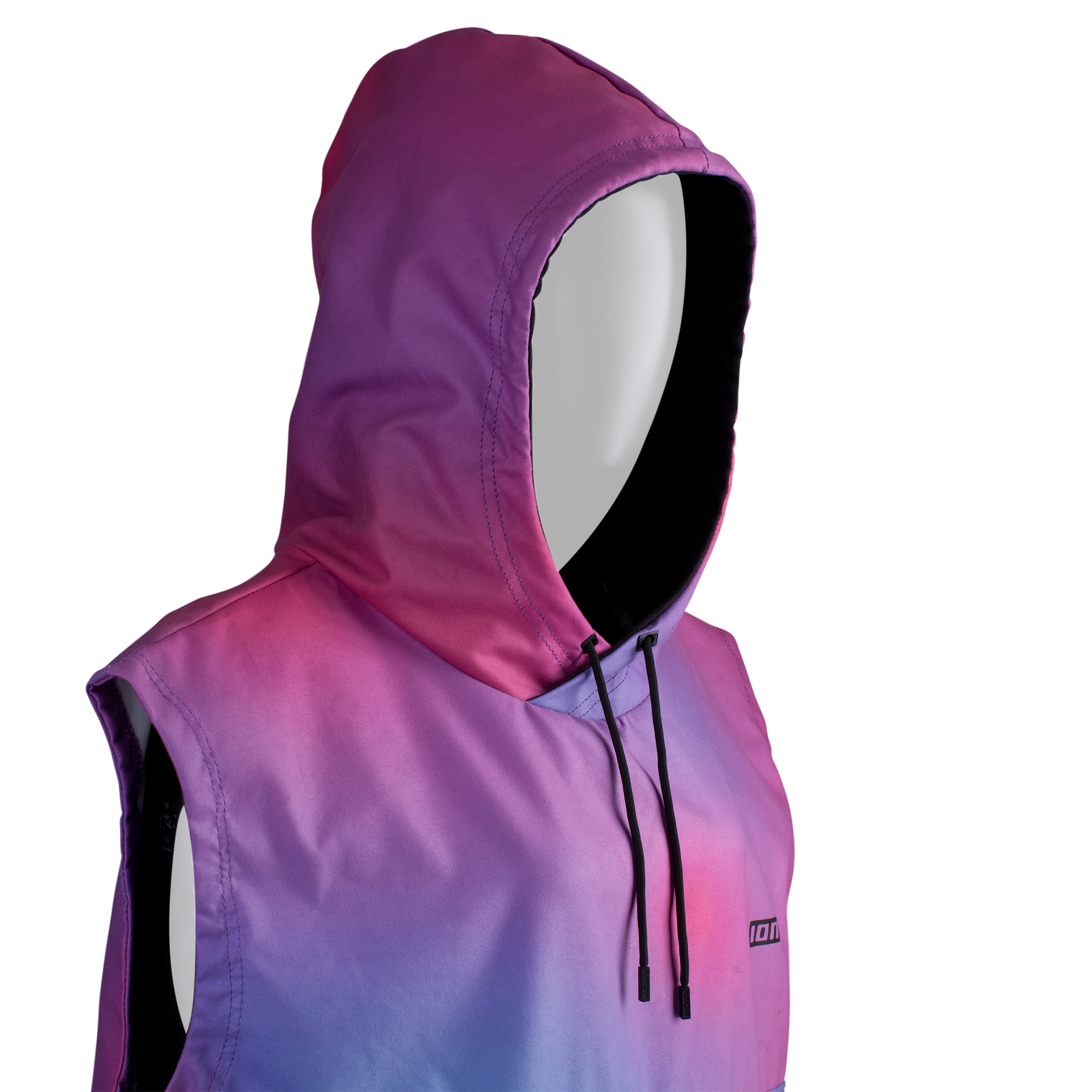 ION Poncho Select women's changing poncho in purple-pink gradient with adjustable hood