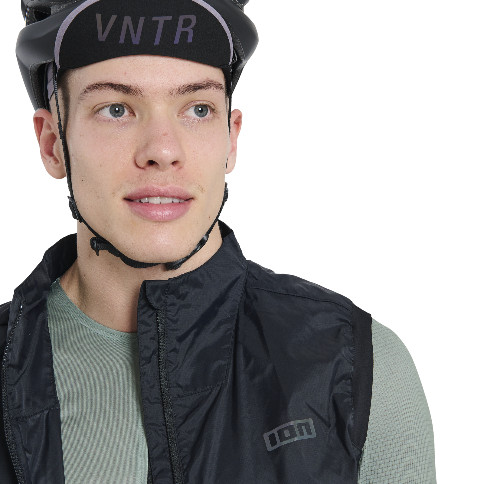 ION Shelter Lite VNTR cycling vest in black for gravel and mixed-surface riding