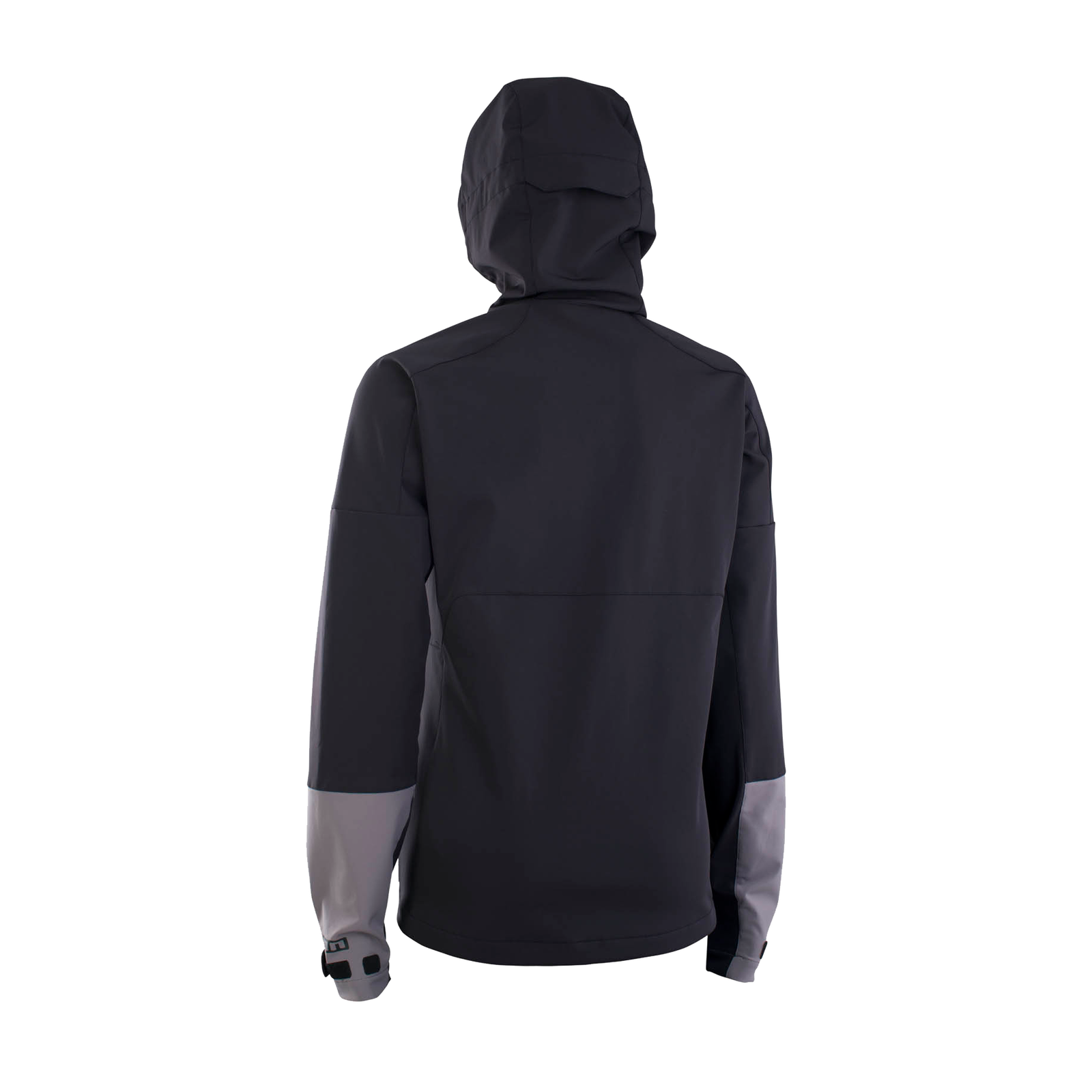 ION Bike Shelter 2L Softshell women's cycling jacket in black and dark grey, back view