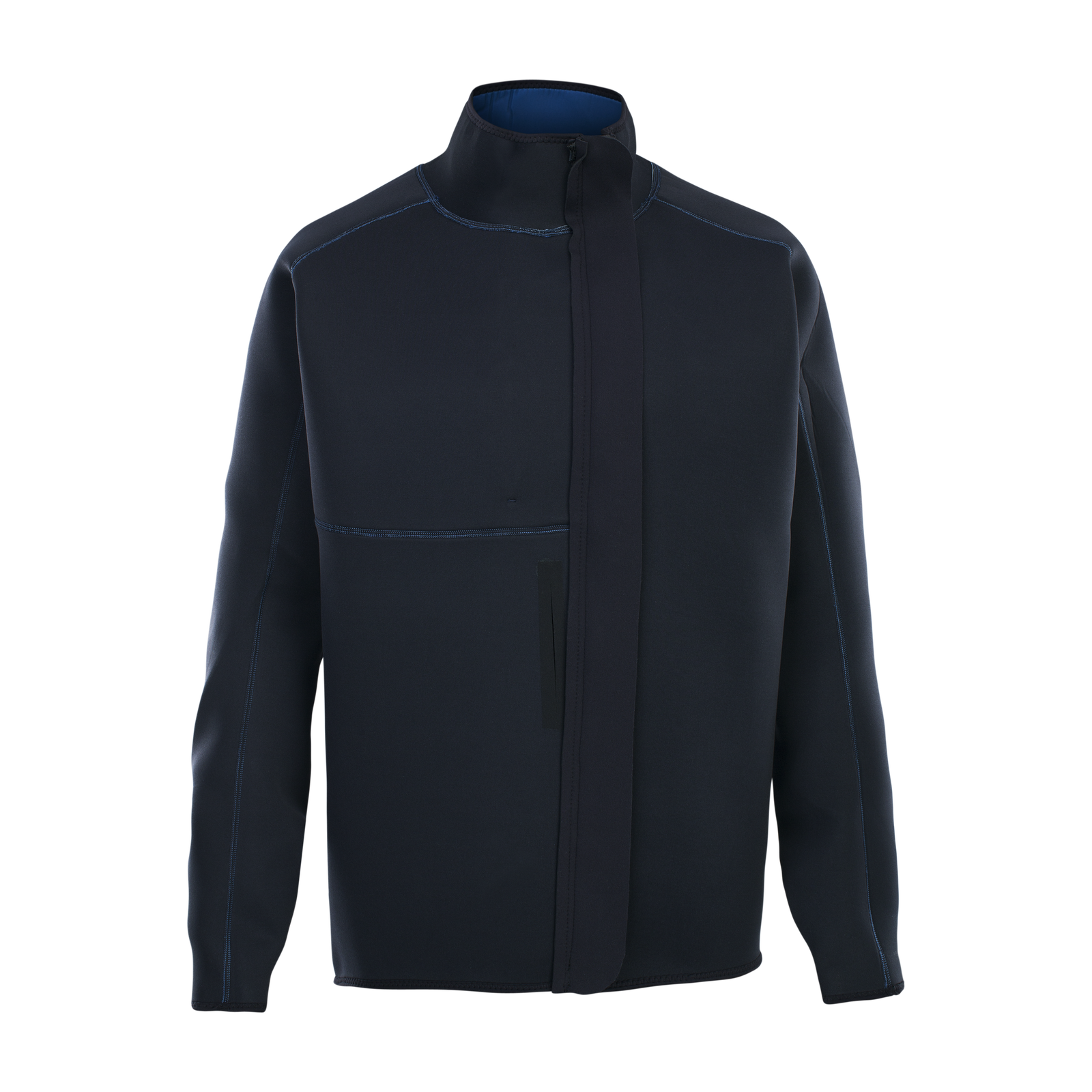 ION Water Neo Cruise men's neoprene jacket in midnight navy with full zip and mock neck collar