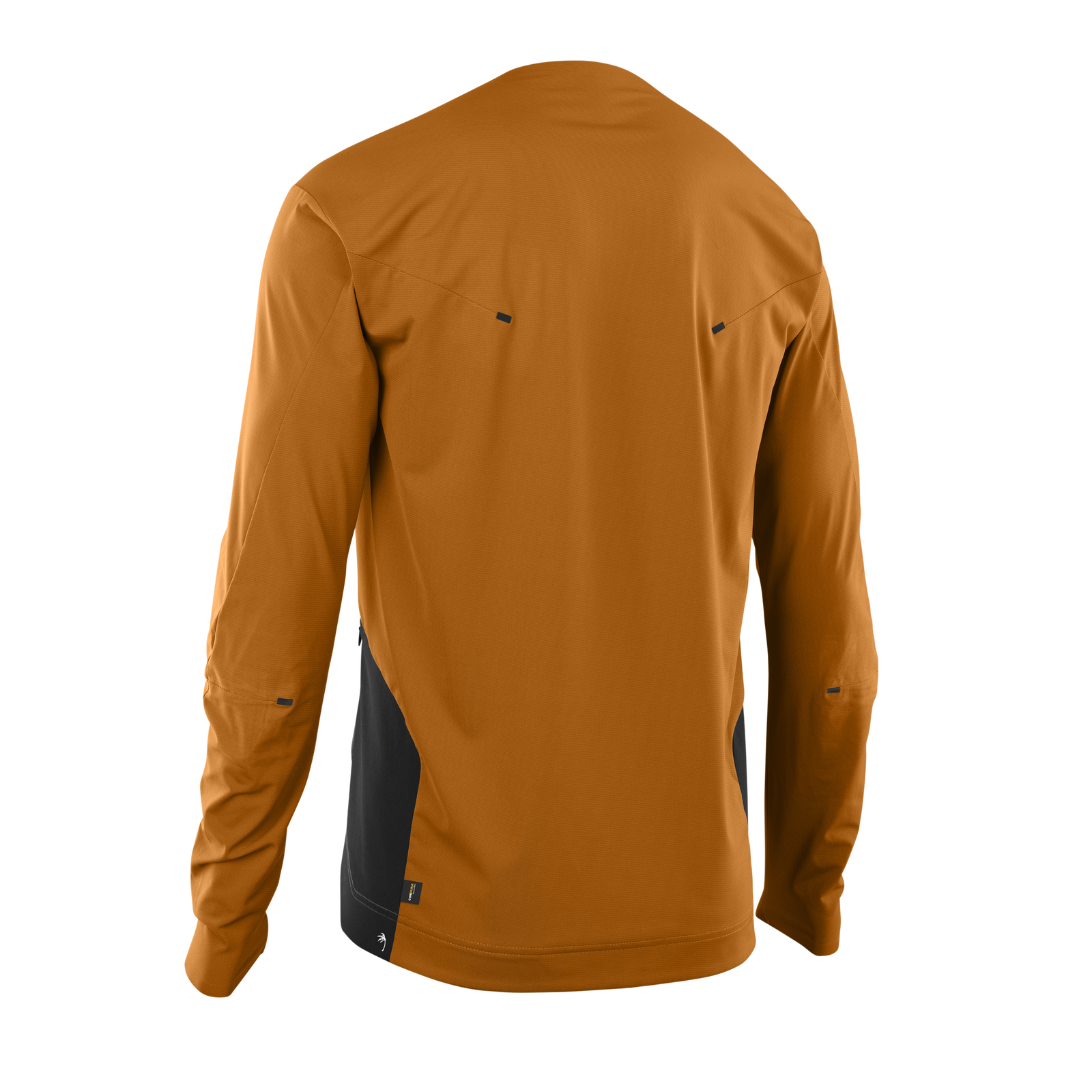 ION Scrub Amp long sleeve cycling jersey in amber and black for freeride and downhill mountain biking