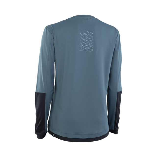 ION Bike Traze Amp AFT Damen Langarm Bike-Jersey in stahlblau und dunkelblau für Mountainbiking