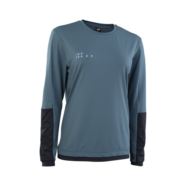 ION Traze Amp Langarm Radtrikot Damen in schieferblau und schwarz für Mountainbiking
