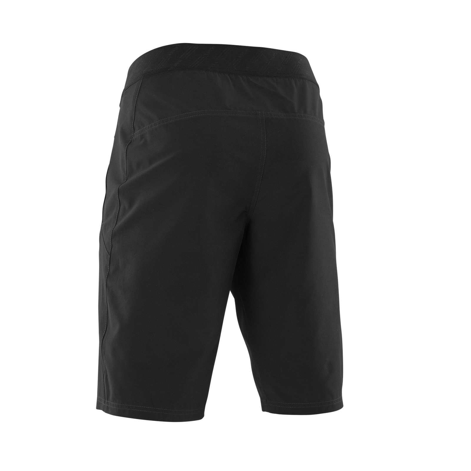 ION Bike Shorts TECH Logo Plus men's cycling shorts in black for mountain biking – back view