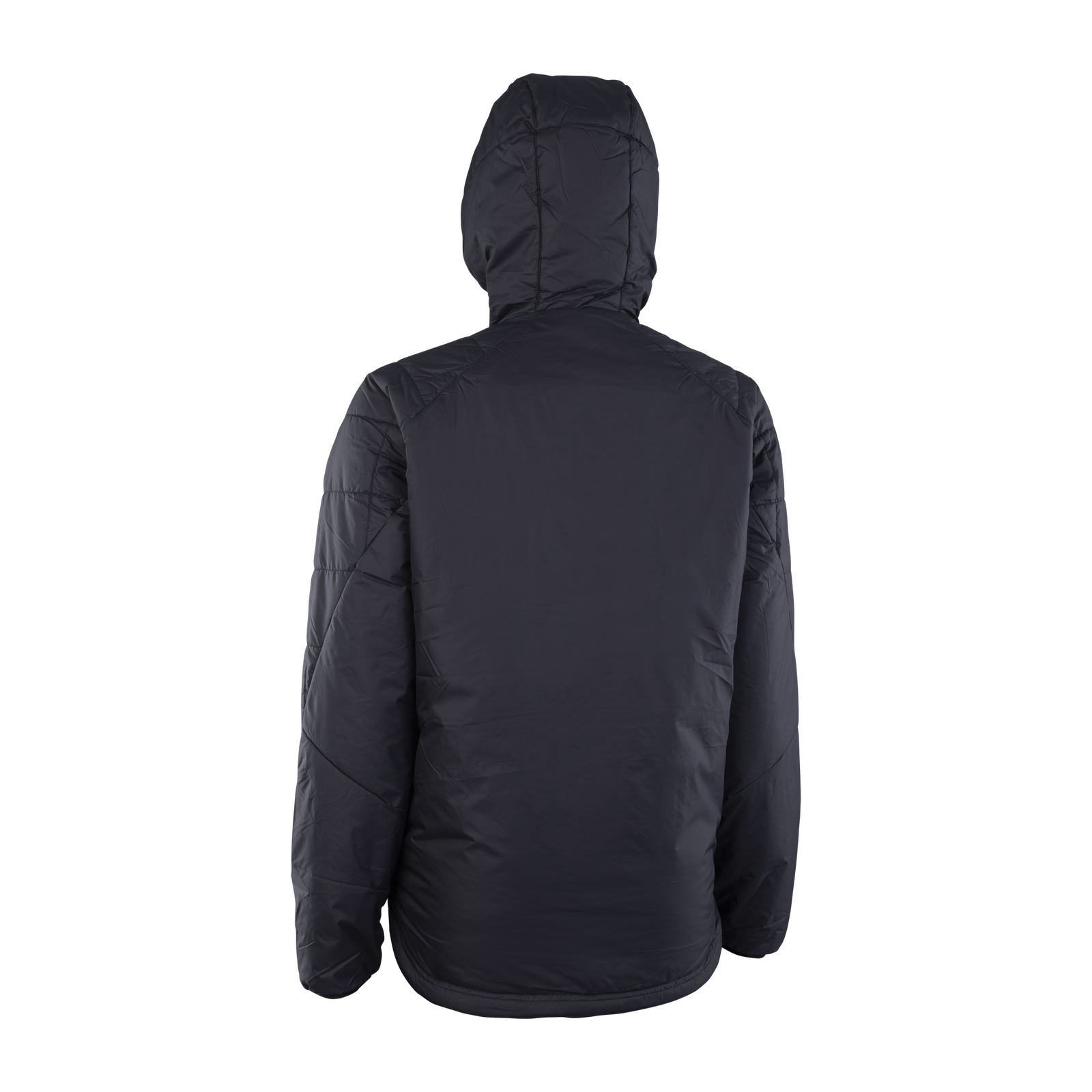 ION Bike Primaloft Shelter women's cycling jacket in black with hood back view