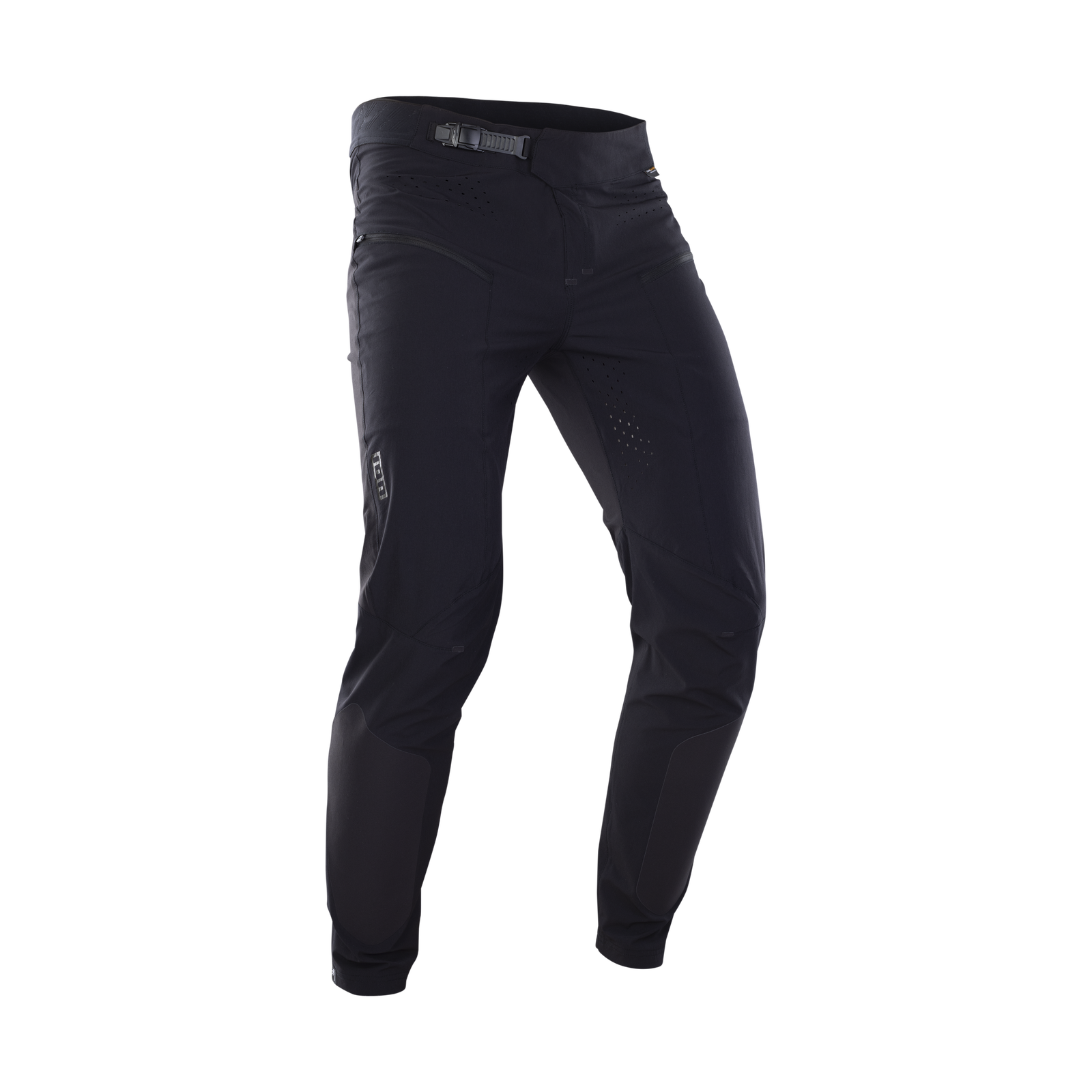 Pantaloni da ciclismo ION Scrub Amp uomo in nero per freeride e downhill MTB