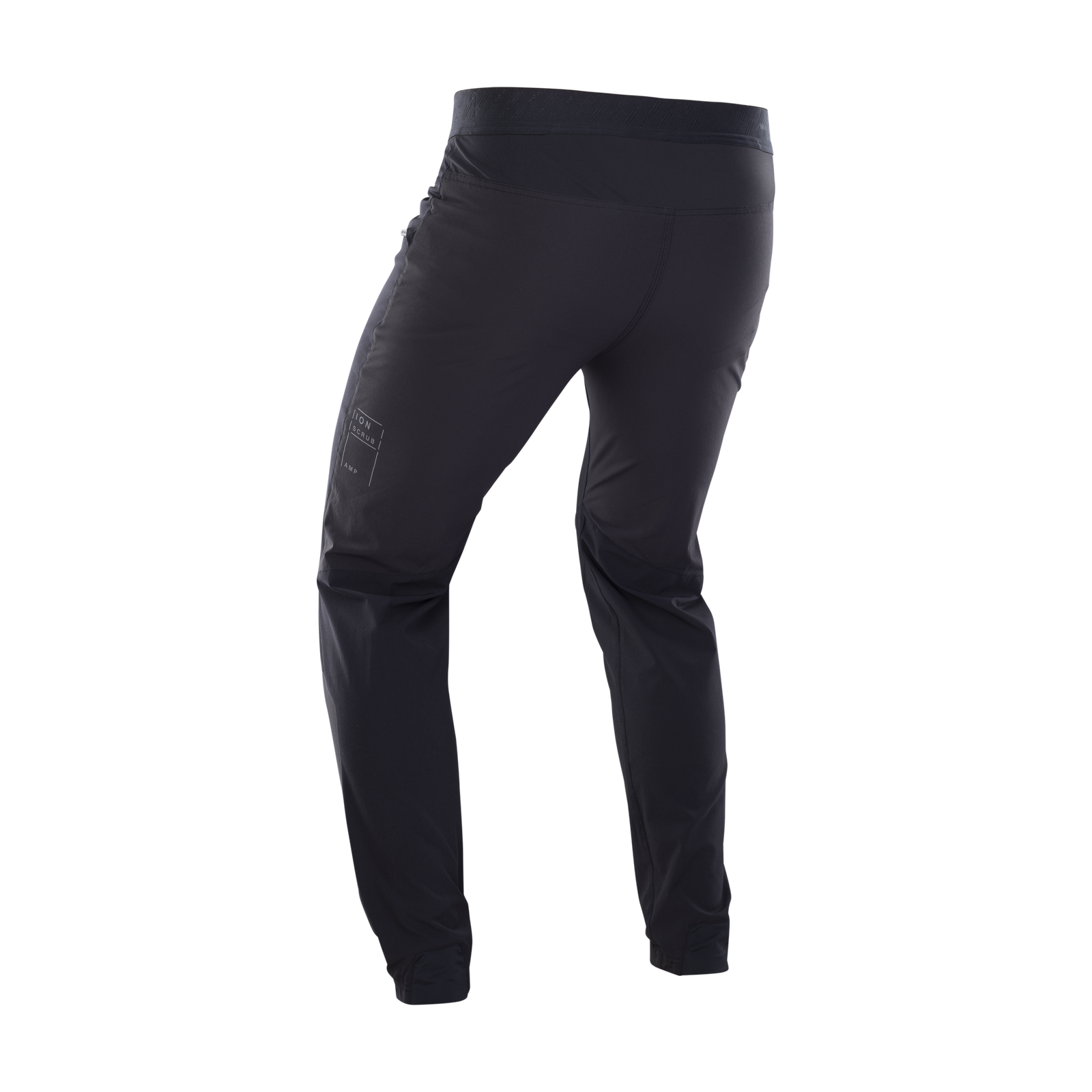 Pantaloni da ciclismo ION Scrub Amp uomo in nero per freeride e downhill