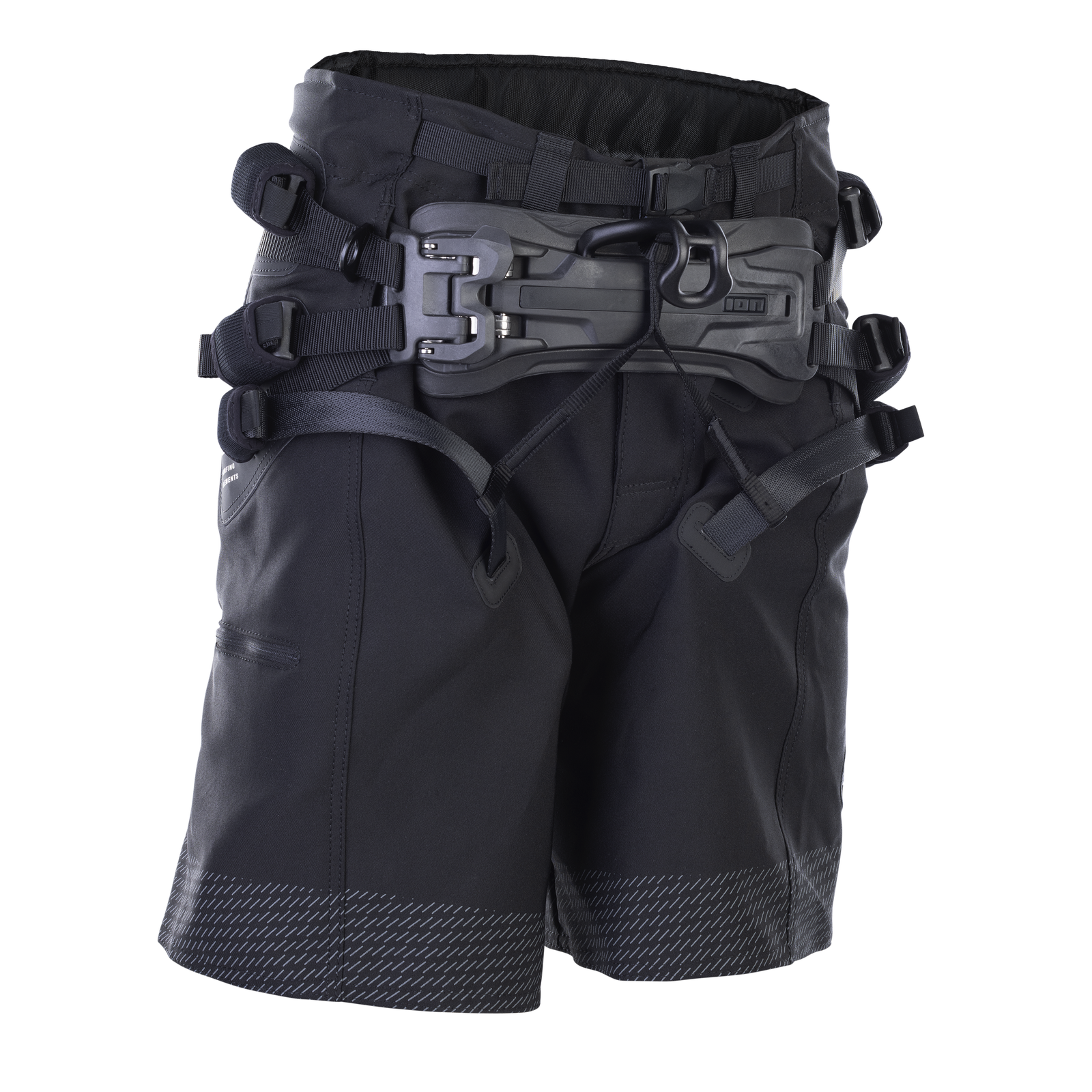 ION Harness Seat Kite B2 Sitztrapez in schwarz mit Spectre Bar und Beingurtsystem